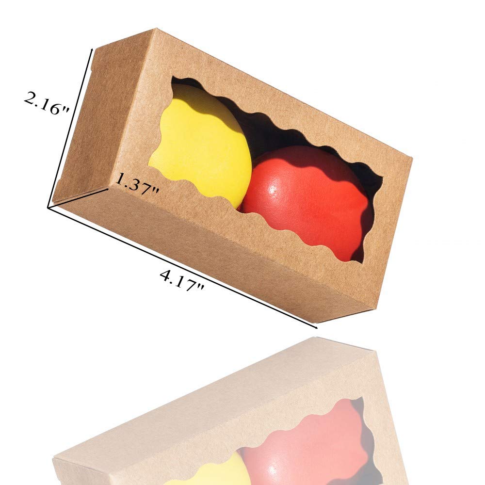 Jcxgrvc 100Pcs Professional Macaron Boxes For 2, Macaron Container, Macaron Packaging For Wedding, Party, Small Bakery Boxes For