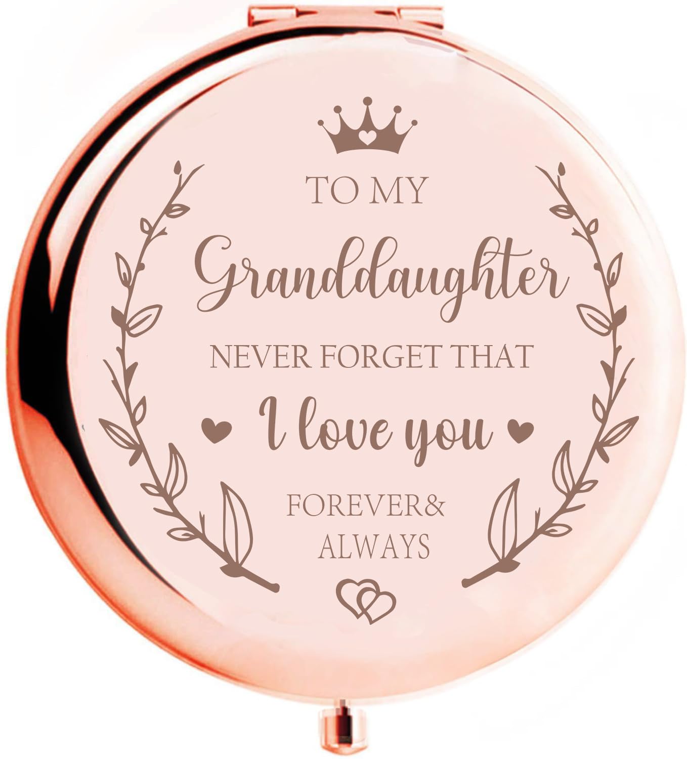 Kgkaimizl Granddaughter Gifts From Grandma And Grandpa, Compact Makeup Mirror For Granddaughter, Gifts For Granddaughter, Grandd