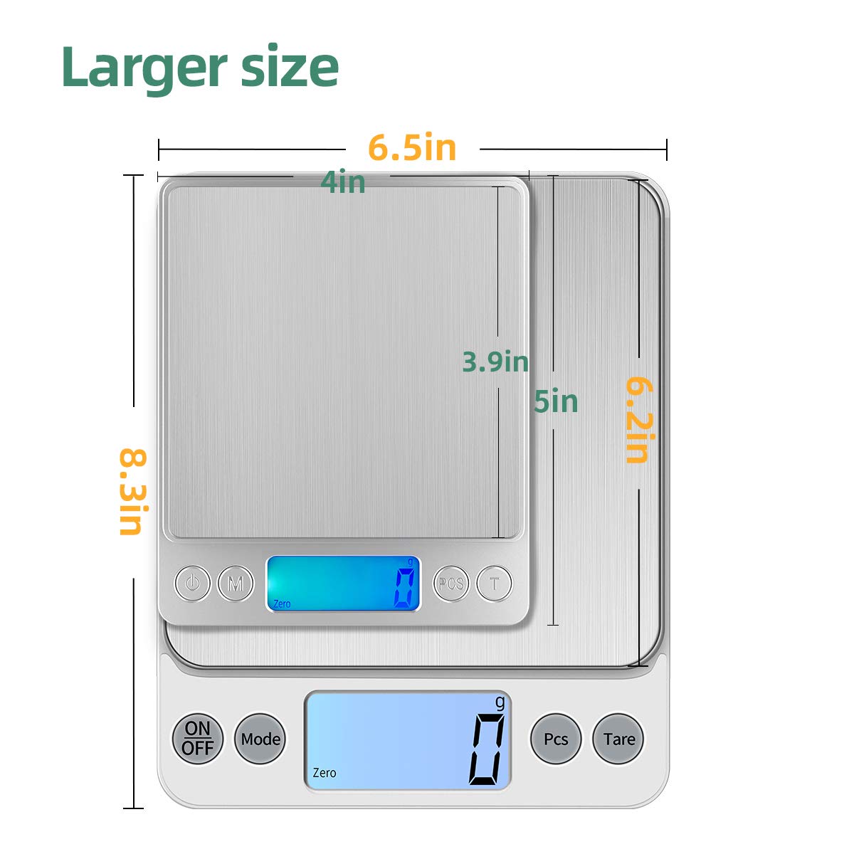 Kubei Upgraded Larger Size Digital Food Scale Weight Grams And Oz, 10Kg1G Kitchen Scale For Cooking Baking, High Precision Elect