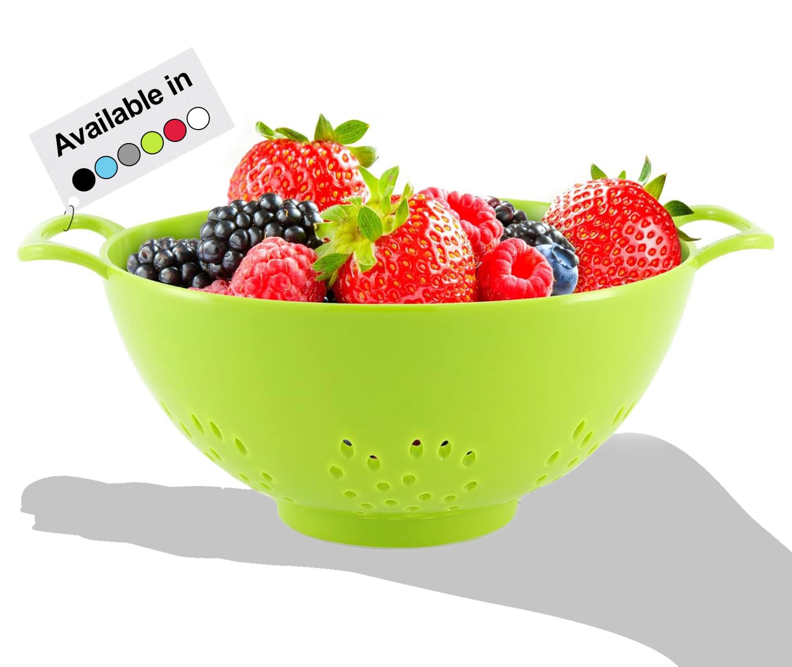 Meadow Lane Goods 6-Inch, 3 Cup Personal Colander With Dual Handles For Fruit  Vegetable Portion Control (1 Pack, Green)