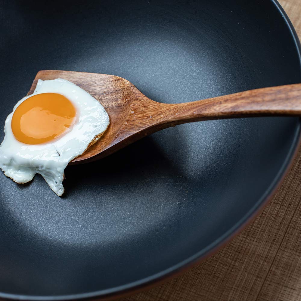 Wooden Kitchen Utensils Set, 5 Pcs Natural Acacia Wooden Cooking Spurtle Set For Non-Stick Pan Kitchen Tool Cooking Ladle And Wo