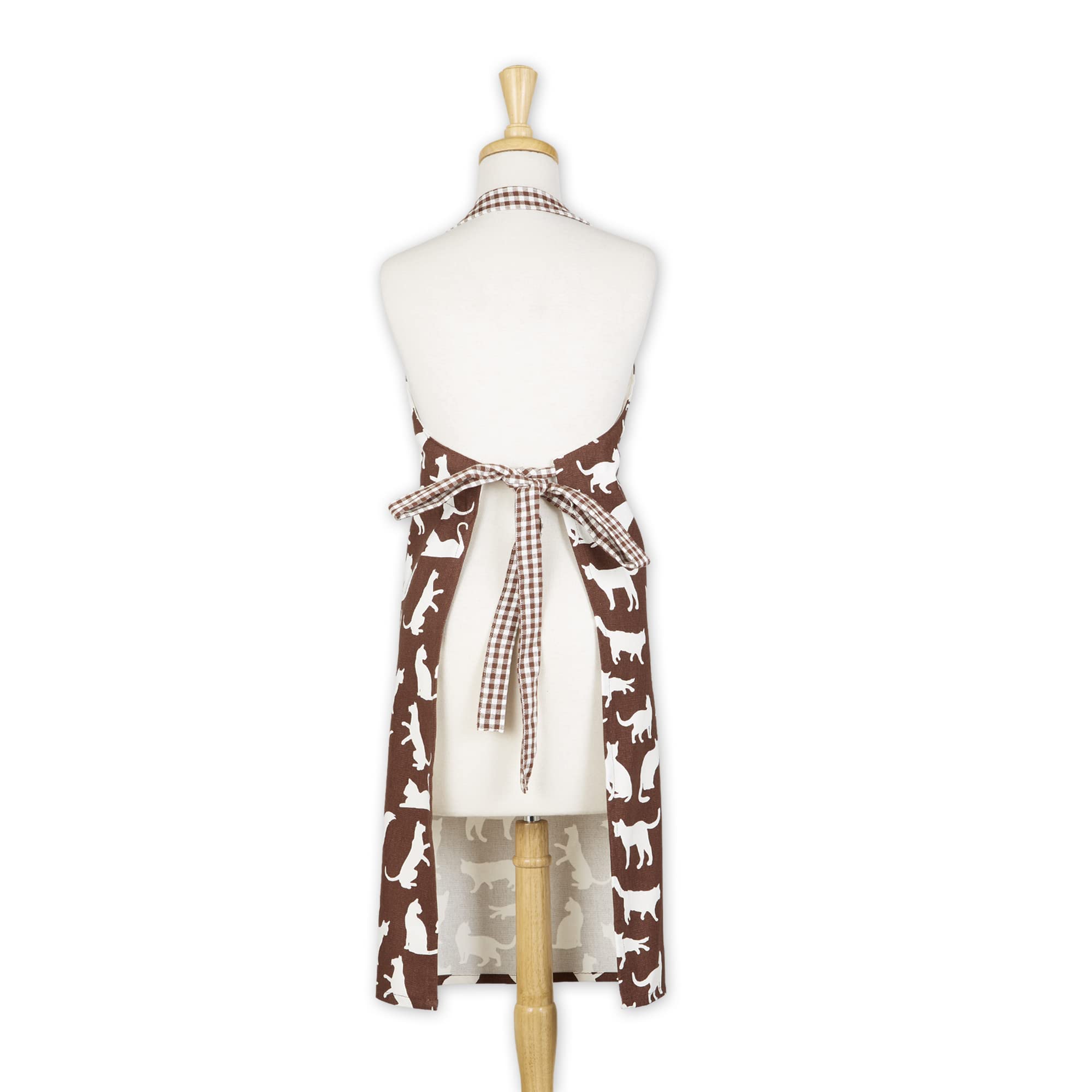 BROWN CAT PRINT CHEF APRON