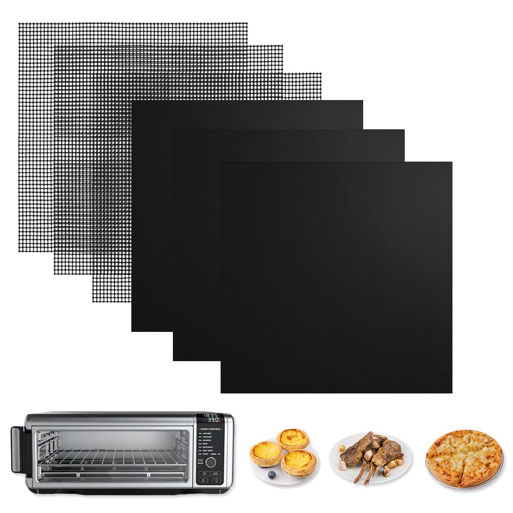 For Ninja Foodi Reusable Air Fryer Liners 12X12Inch Non-Stick,Bottom Of Toaster Oven Mat,3X Liners + 3X Mesh Sheets, Baking/Micr