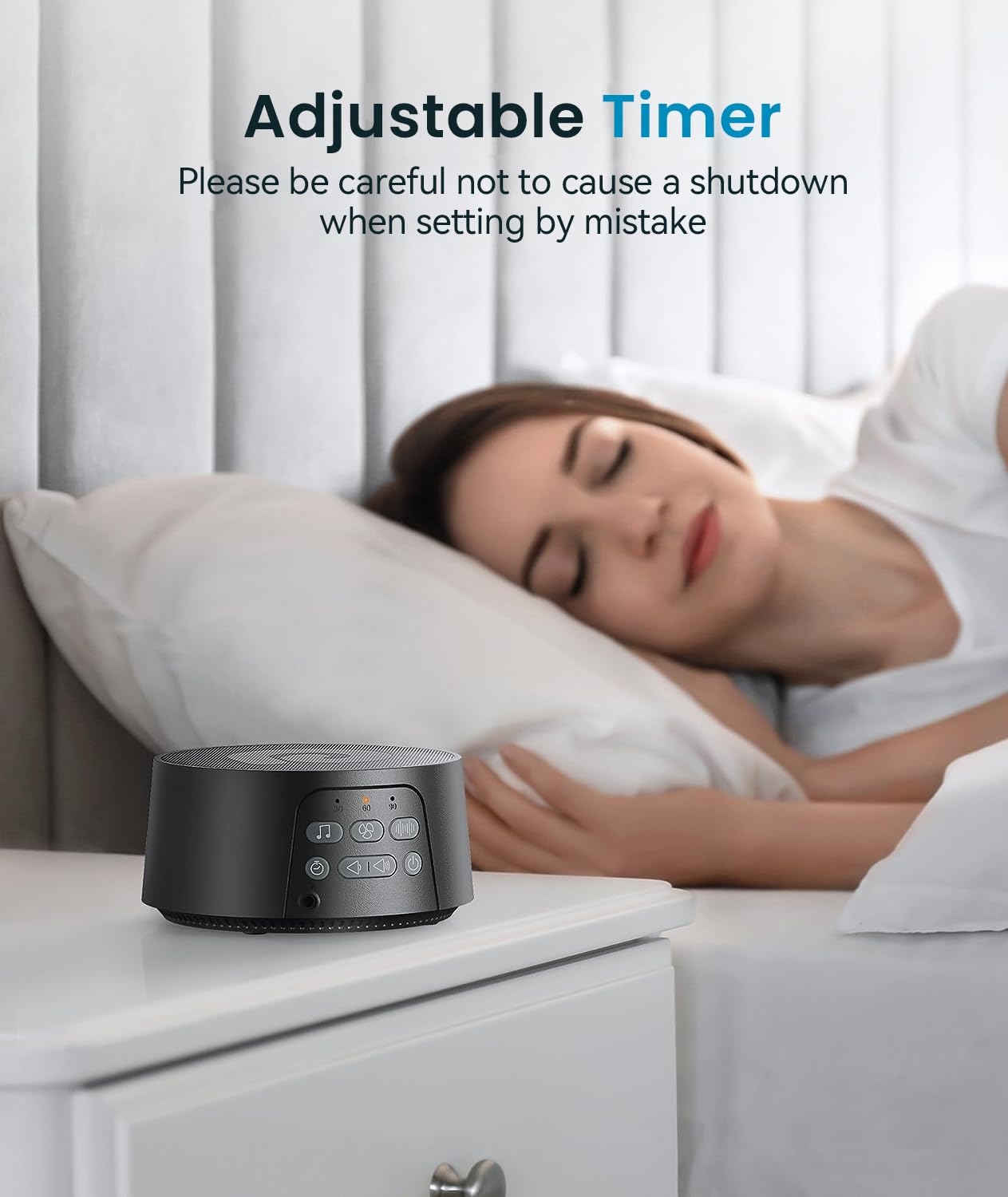 Dreamegg White Noise Machine - D3 Pro Sound Machine for Adults  Rechargeable Sound Machine for Sleeping  29 HiFi Sound  Battery/Adapter  Auto-Off Timer  Portable Sound Machine for Baby Home Travel