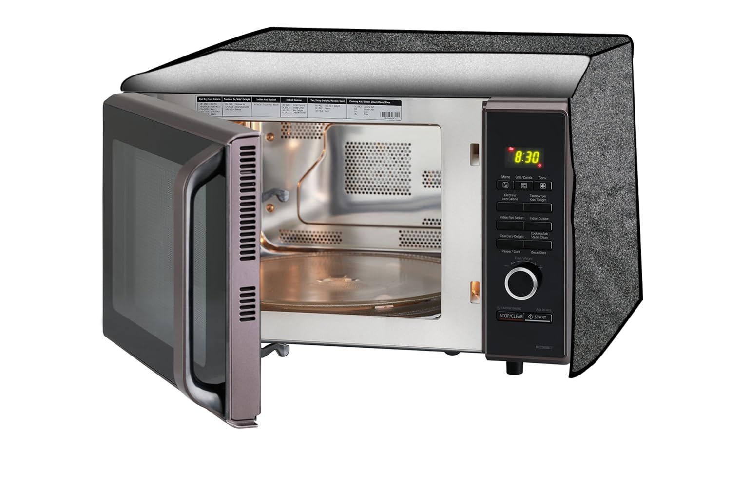 Stylista Microwave Oven Cover Compatible For Bajaj 17 Liters Solo 1702 Mt, Dustproof, Stainproof, Wipeable Cover, Sand Pattern G