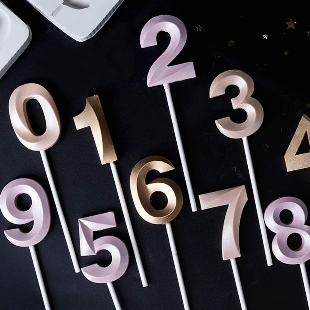 Fondant 0-9 Number Mold Silicone Letter Mold Candy Making Alphabet Fondant Molds For Birthday Decoration