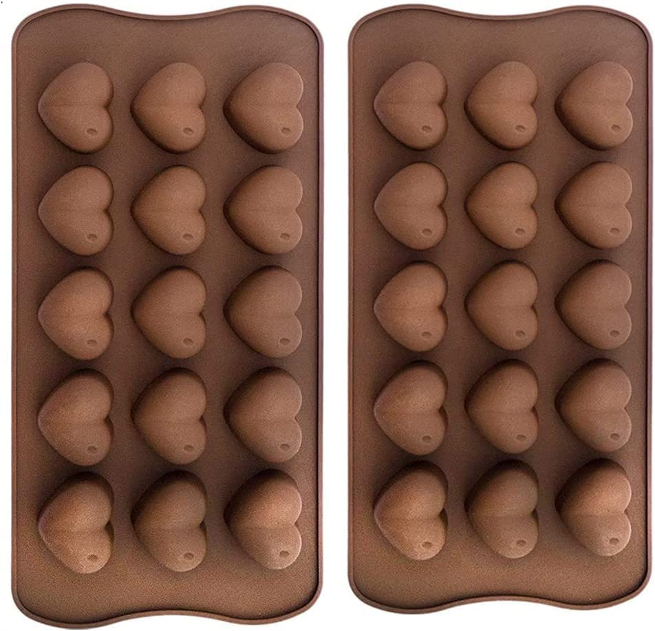Heart Shaped Silicone Chocolate Mold Vencilazy 15-Cavity Valentine'S Day Heart Chocolate Gummy Mould Love Candy Jelly Ice Cube T