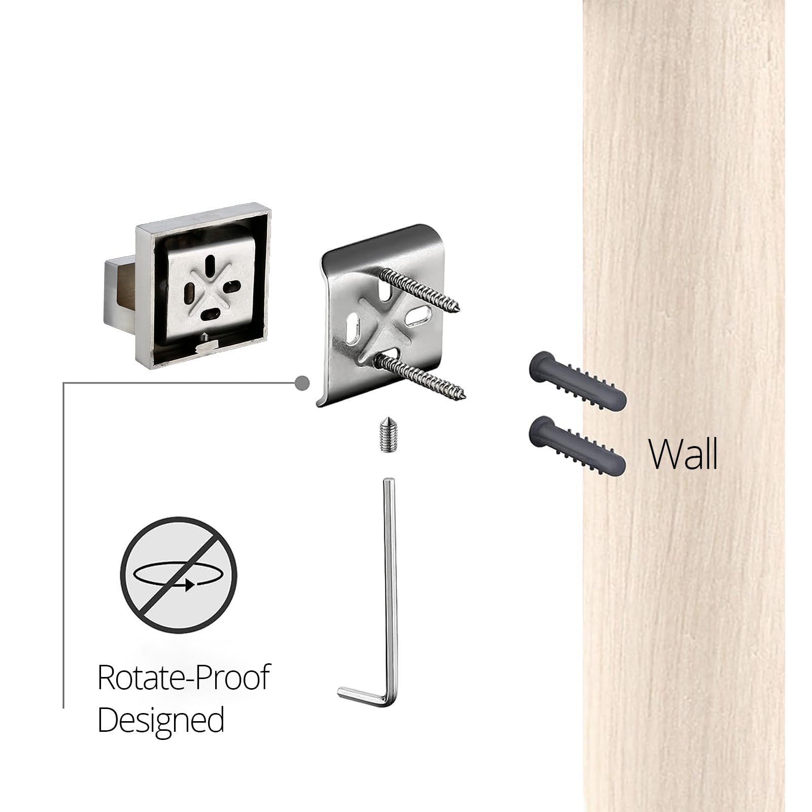 BAGNOLUX Brushed Nickel Bathroom Accessories Set  Stainless Steel 4-Piece Wall Mounted Bath Towel Bar Set Heavy Duty  23.6 Inch