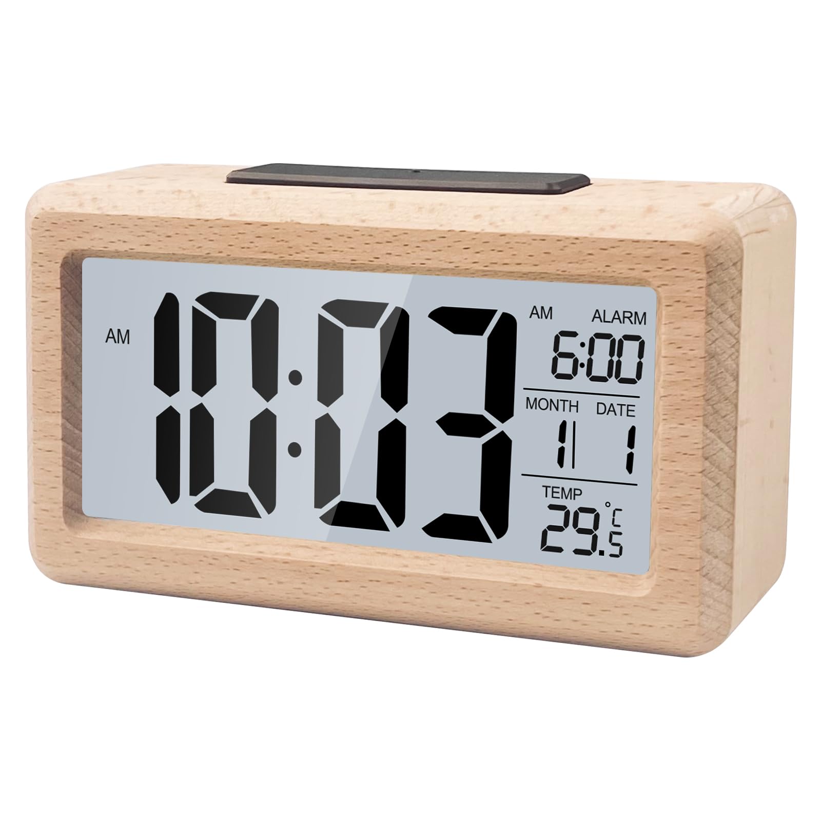 Kadio Digital Bedside Alarm Clock, Table Clock With Lcd Display, Alarm Clocks With Temperature Date Snooze, Desk Clock For Home,
