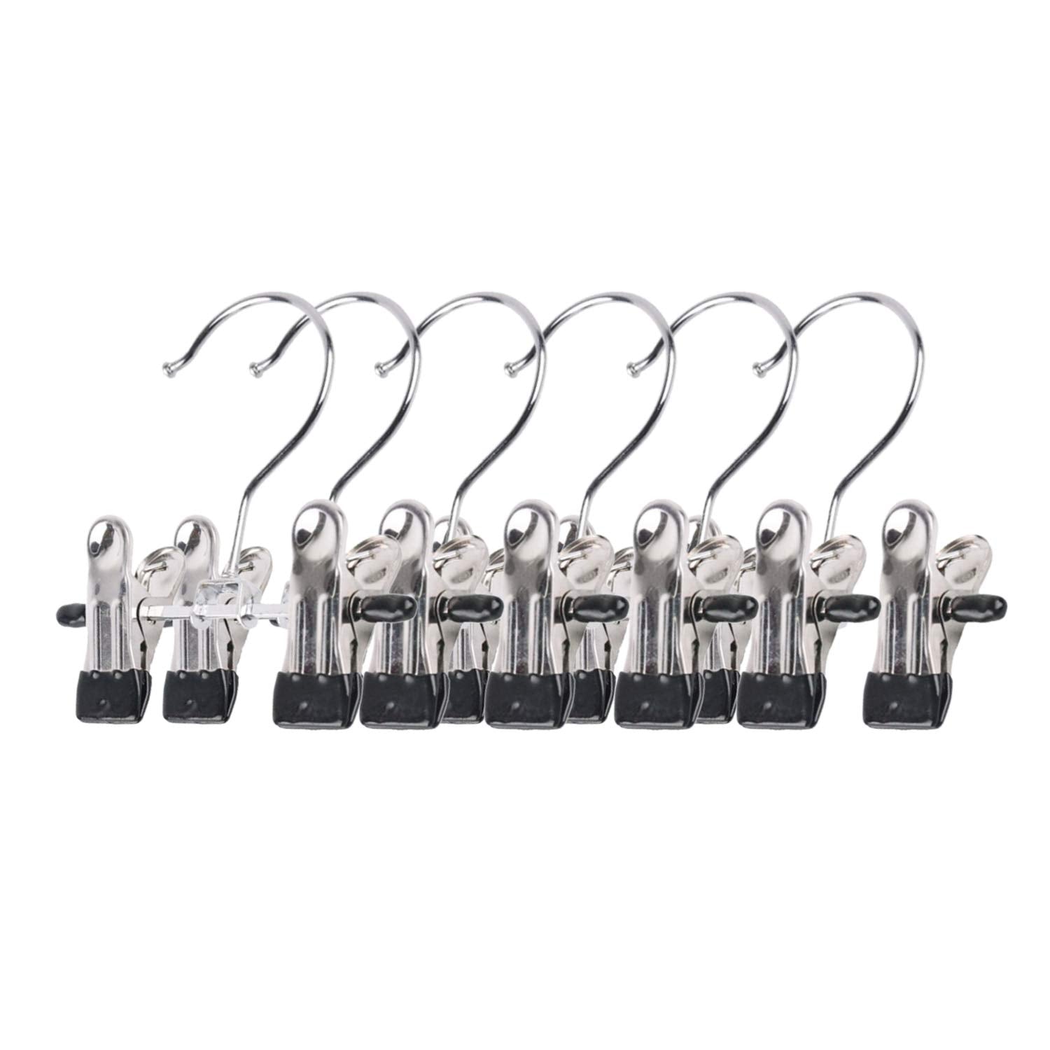 Suntrade Double Adjustable Clips Boots Hangers,Space Saving Boots Socks Bags Hanging Clips Boot Holder Boot Organizer,Set Of 6