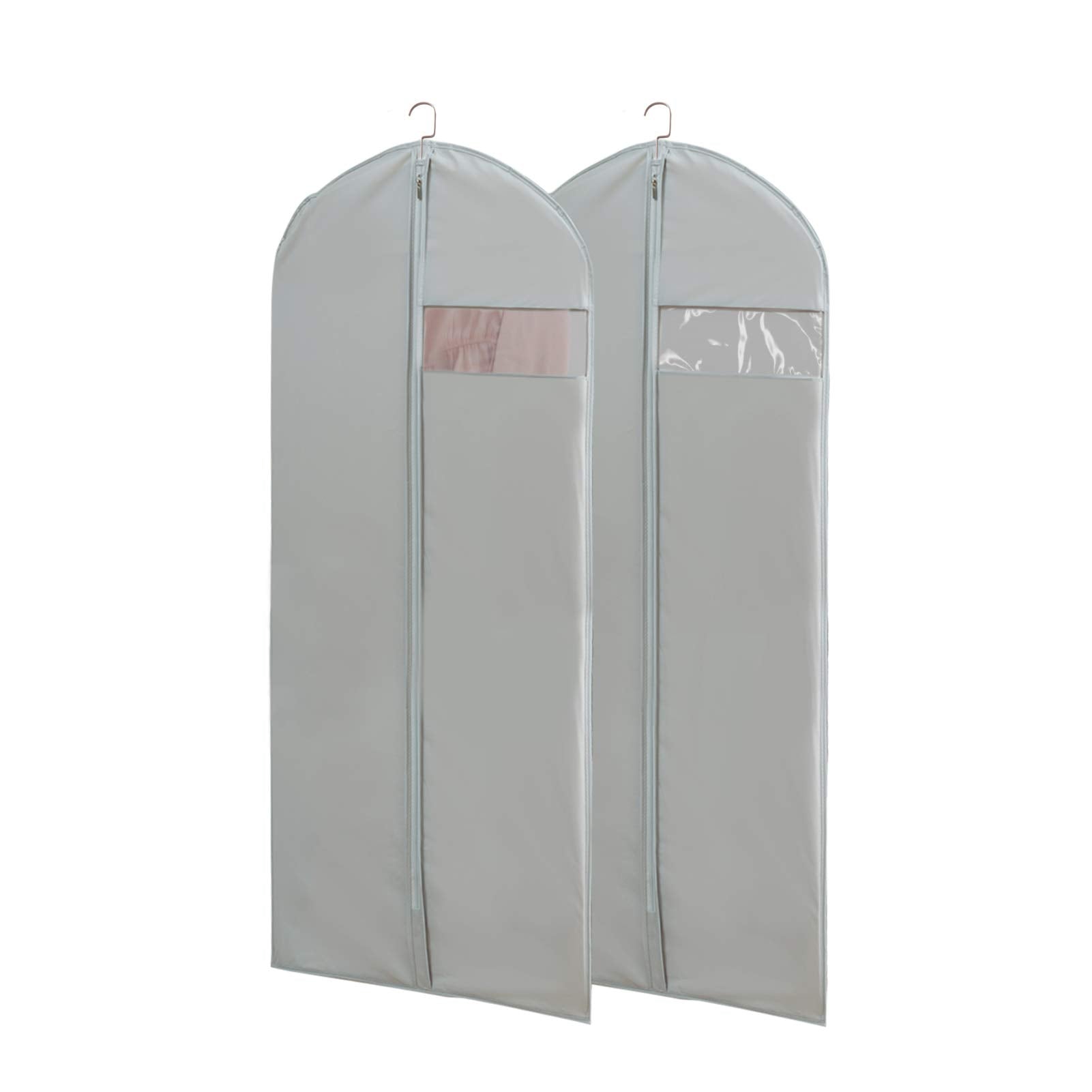 Dress Bags For Gowns Long, 65'' Long Dress Clear Garment Bag(Set Of 2, 23.3'' X 65'')