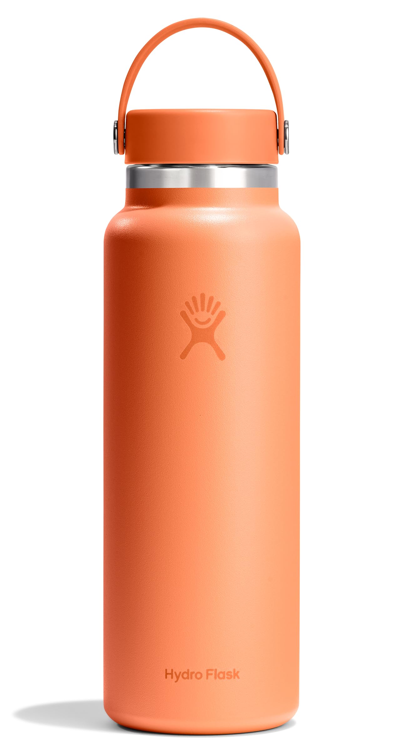 Hydro Flask Water Bottle - Insulated Stainless Steel - Wide Mouth Flex Lid, Non Spill, Leakproof and Refillable in 40 Oz Nectar 