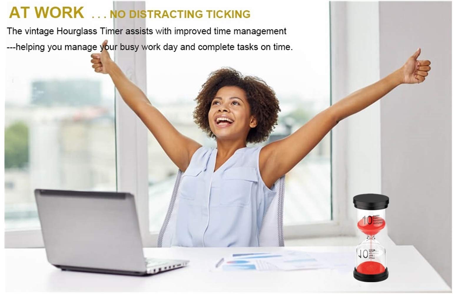 Suliao 10 Minute Hourglass, Red Sand Clock Timer, Plastic Sand Watch 10 Min, Big Hour Glass Color Sandglass For Kids, Games, Cla