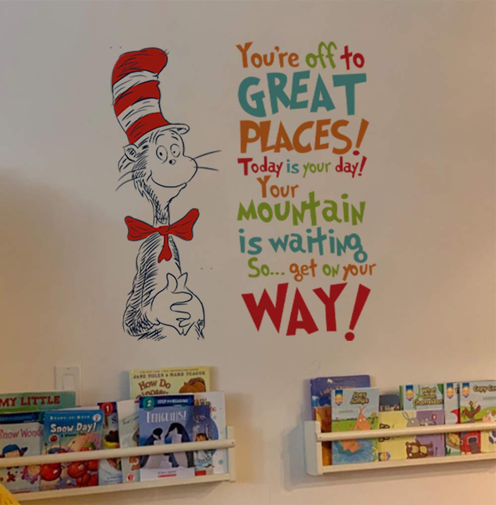 Runtoo Today is Your Day Inspirational Quotes Wall Decals Educational Kids Wall Art Stickers Reading Room Baby Nursery Bedroom Wall Decor