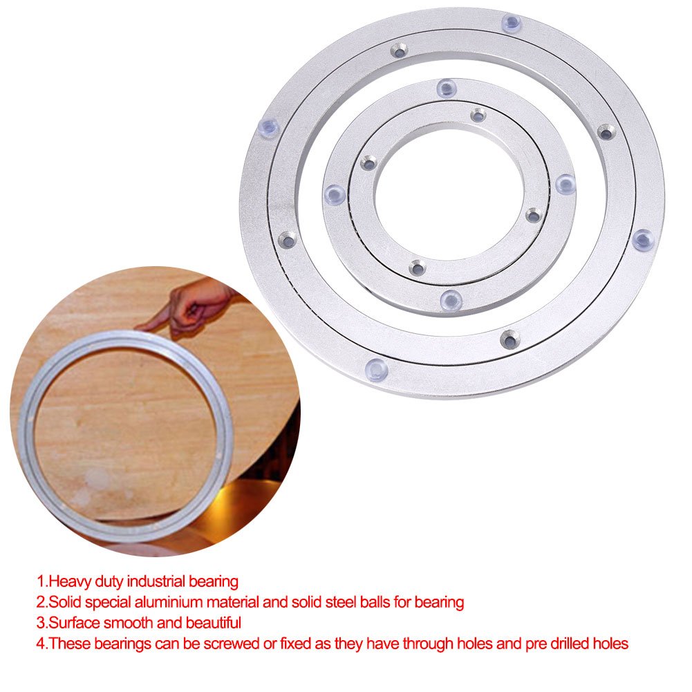 Swivel Turntable Heavy Duty Aluminium Alloy Rotating Bearing Turntable Round Dining Table Smooth Swivel Plate For Kaleidoscopes