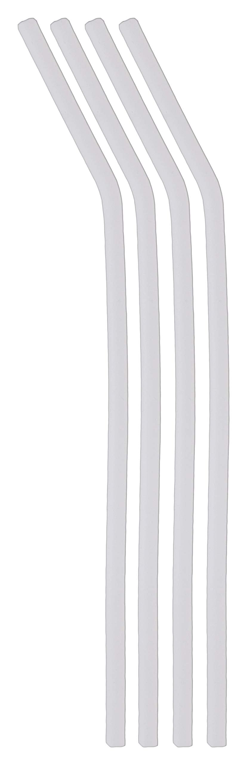 Traytastic! Clear Silicone Straws - 8 Pack  (4) Jumbo & (4) Standard Sized Drinking Straws + (2) Cleaning Brushes  Flexible Reusable Eco-Friendly