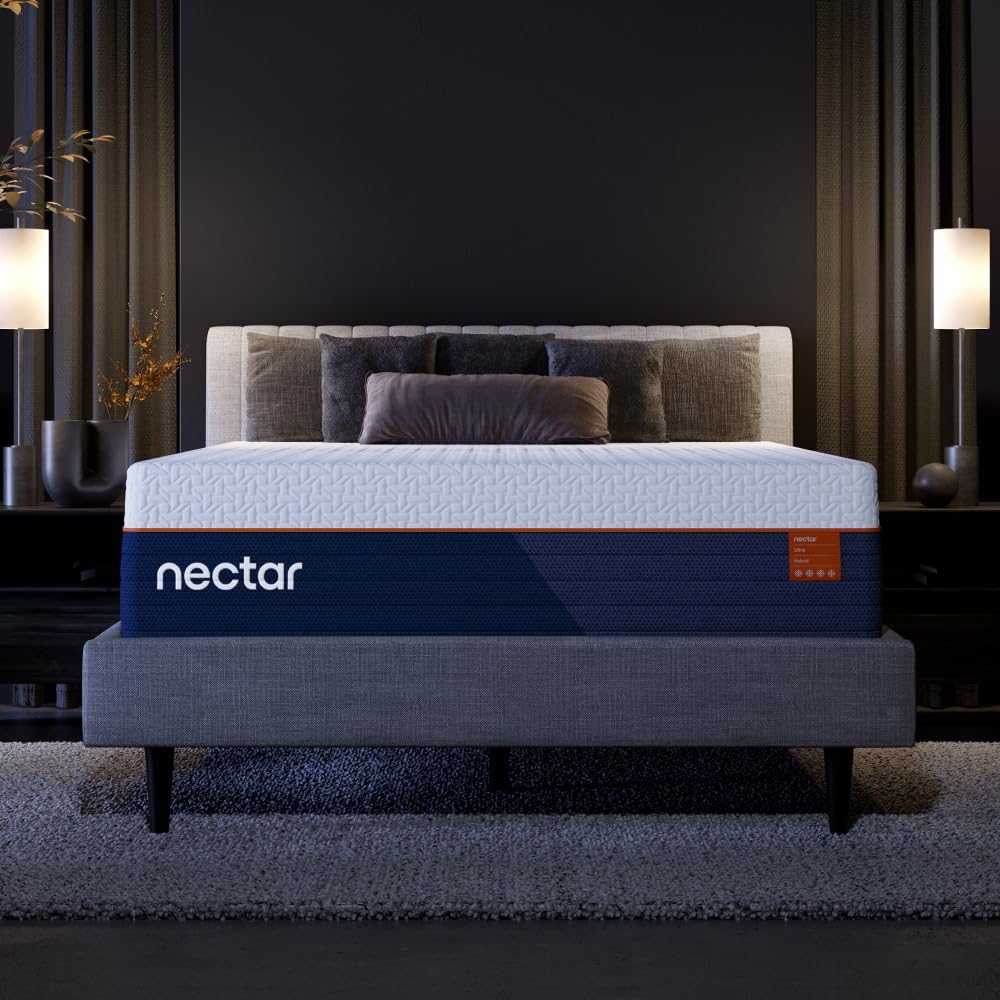 Nectar Ultra Hybrid 15Full Mattress - Medium Firm - Cooling Fibers & Temperature Regulating Material - 4Pressure Relief Layer - 