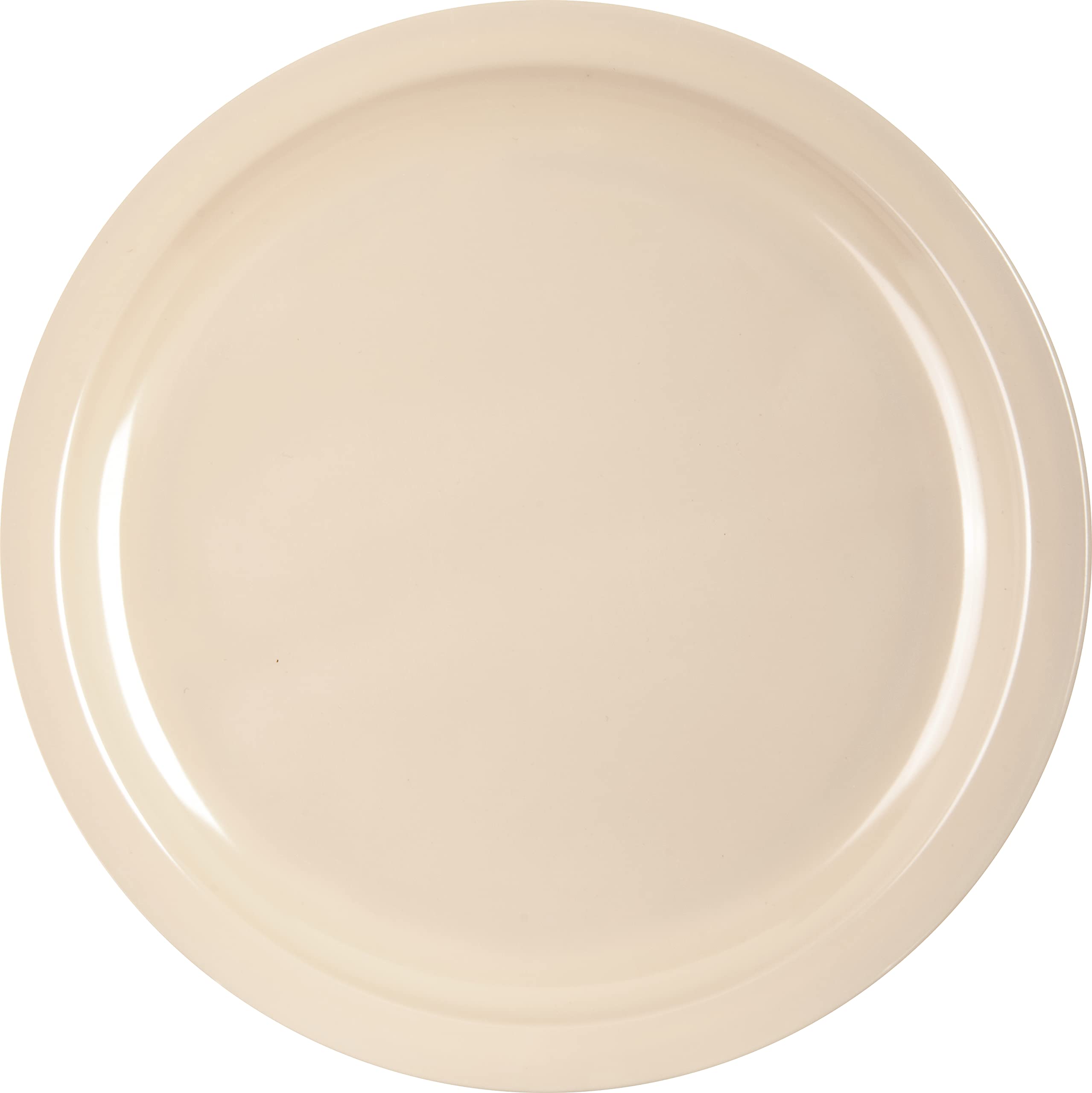 Carlisle FoodService Products Kingline Reusable Plastic Plate Dinner Plate for Home and Restaurant, Melamine, 10 Inches, Tan, (P