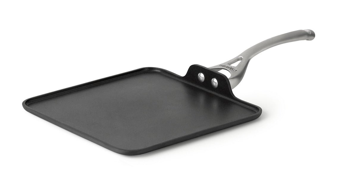 Calphalon Contemporary Hard-Anodized Aluminum Nonstick Cookware, Square Griddle Pan, 11-Inch, Black