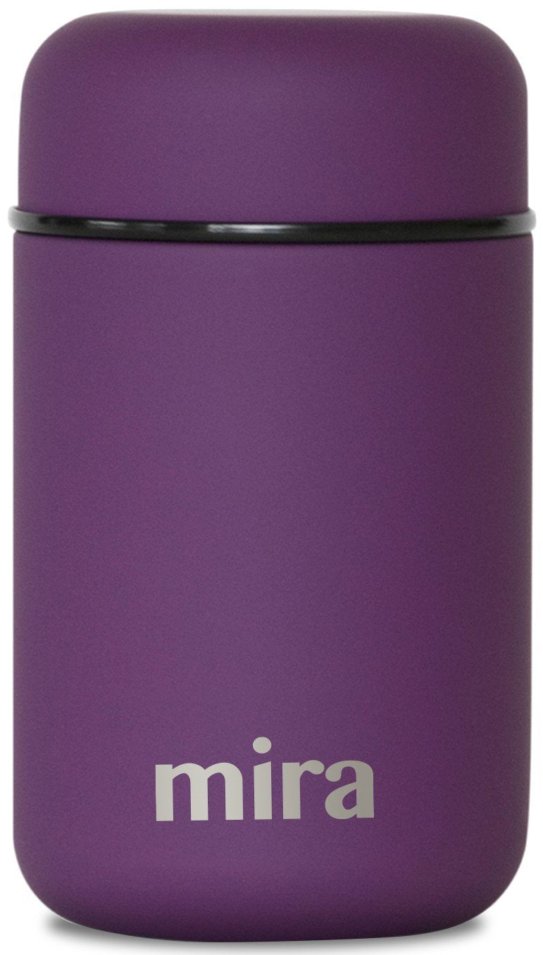 Mira Insulated Food Jar Thermos For Hot Food & Soup, Compact Stainless Steel Vacuum Lunch Container For Meals To Go - 13.5 Oz, P