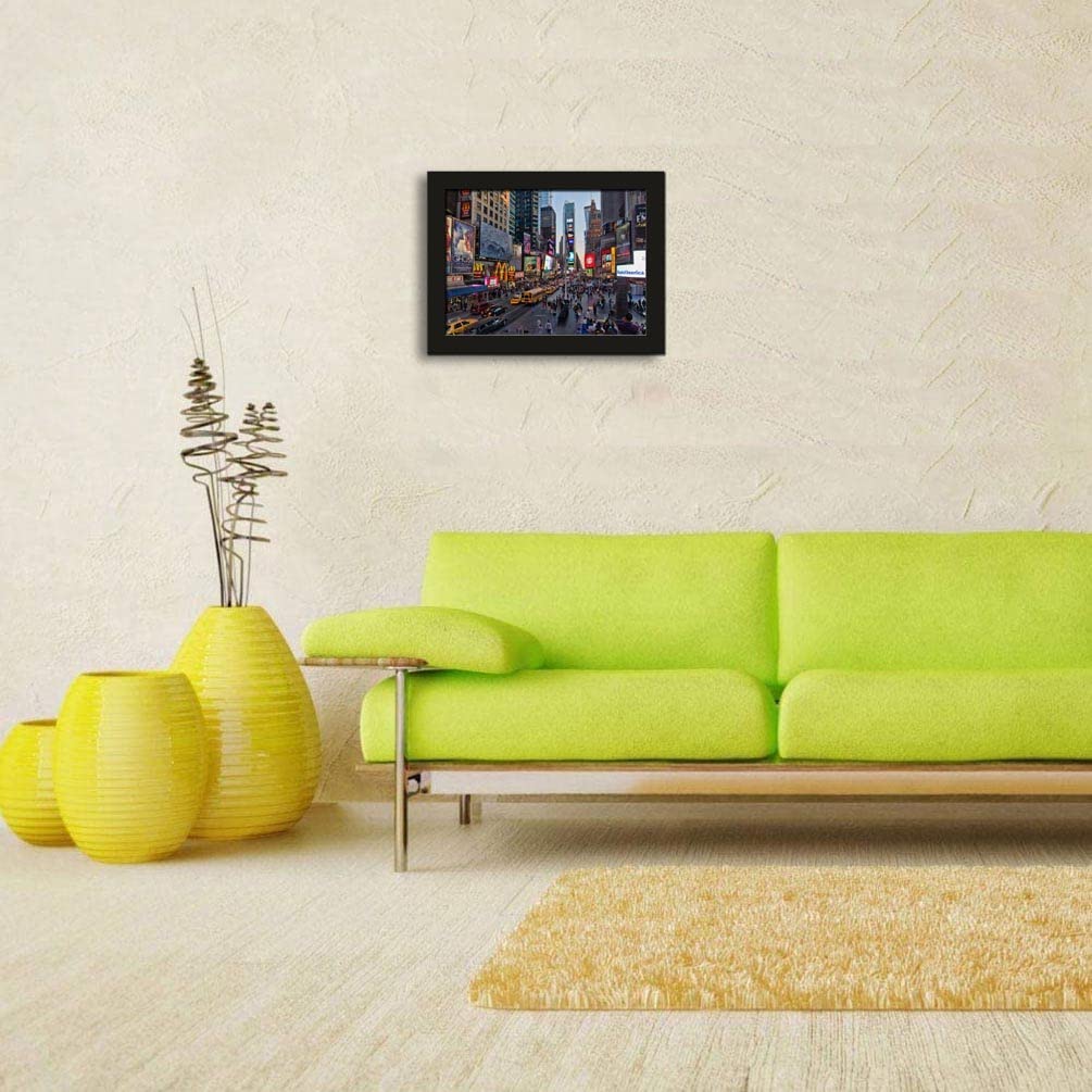 Furnishfantasy Times Square New York City Poster Framed For Home And Office Wall Decor | Home Decor | Frame Size: 13 Inch X 10 I