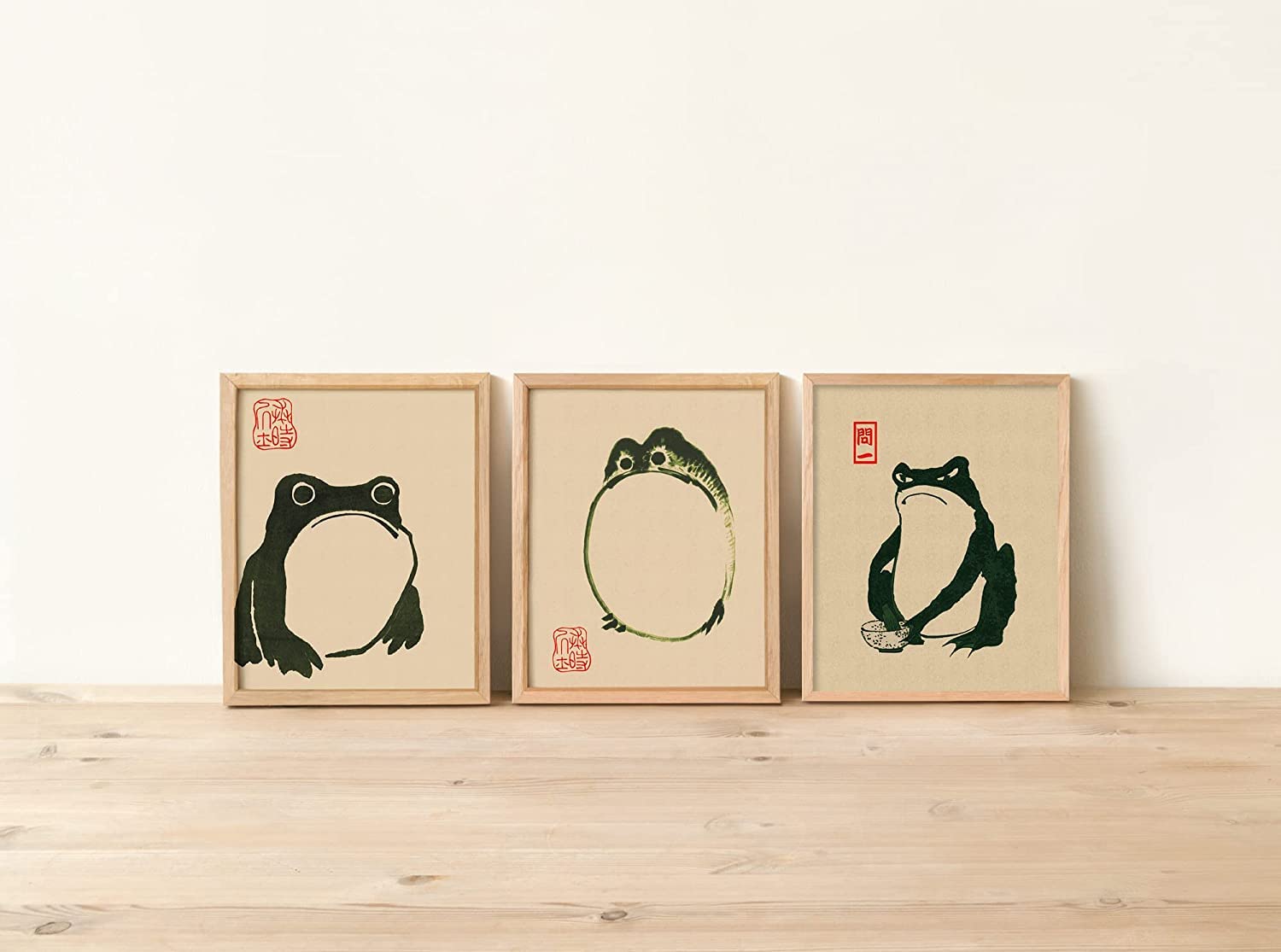 Japanese Wall Art - Set Of 6 Blue Woodblock Trendy Home Decor/Famous Bedroom Decor & Living Room Art Blue Themed Wall Decor/Japa