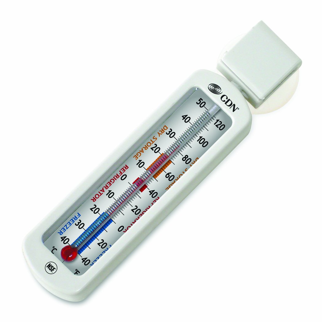 CDN EFG120 ProAccurate Economy Refrigerator/Freezer Thermometer, 40 Degree F to 120 Degree F/40 Degree C to 50 Degree C