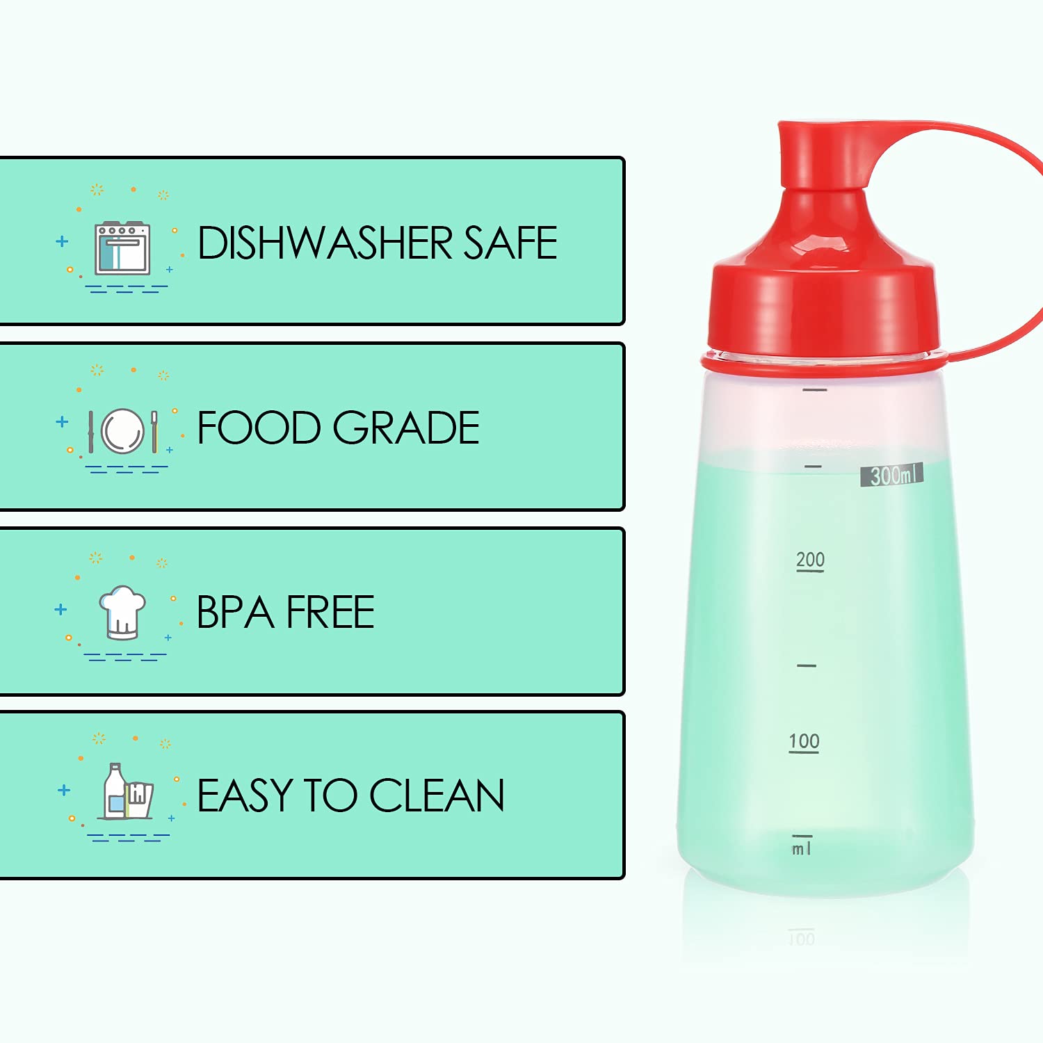 Oiununo Squeeze Bottles Wide Mouth - Pack Of 4 Condiment Bottle Squeeze Bpa Free For Chunky Sauces, Resin, Crafts, Condiment Squ
