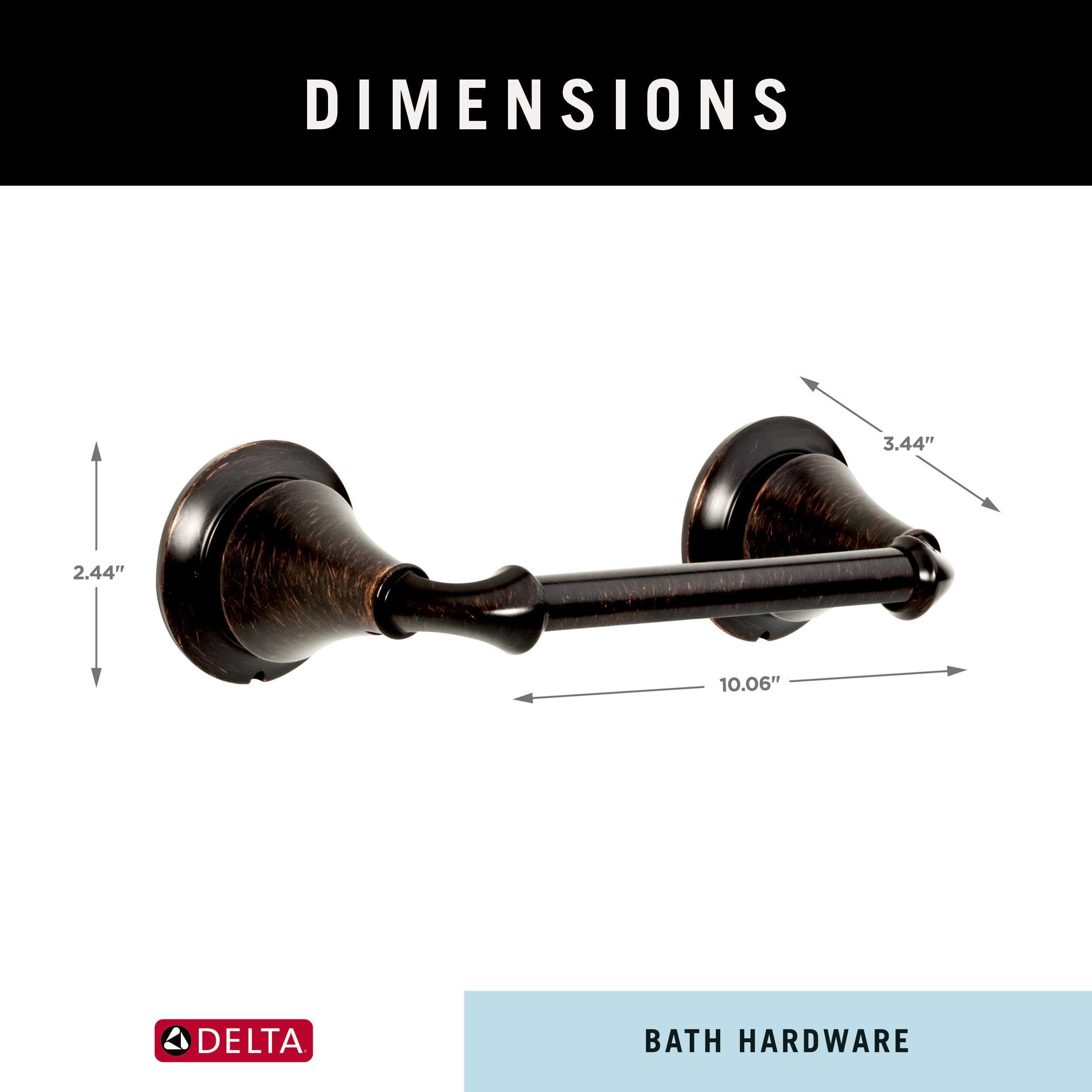 Delta Faucet 79450-Rb Linden Toilet Paper Holder, 3.25 X 11.10 X 4.50 Inches, Venetian Bronze