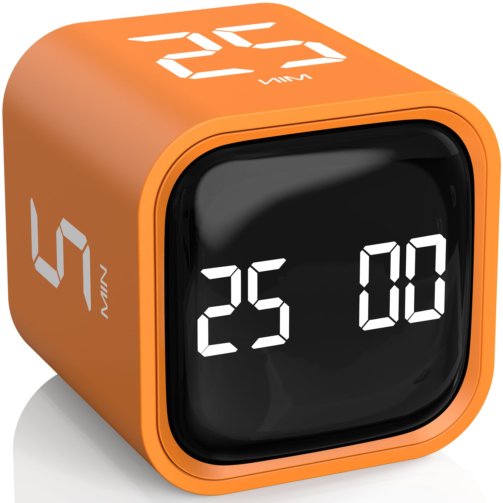 Rotating Productivity Timer 5/25/10/50, Desk Flip Timer for ADHD,Orange