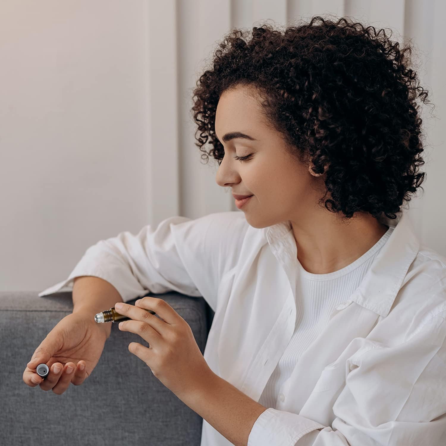 Givitasot 10Ml Essential Oil Roller Bottles, 6 Pack Amber Oil Roller Bottles For Essential Oils, Roll On Bottles With Stainless