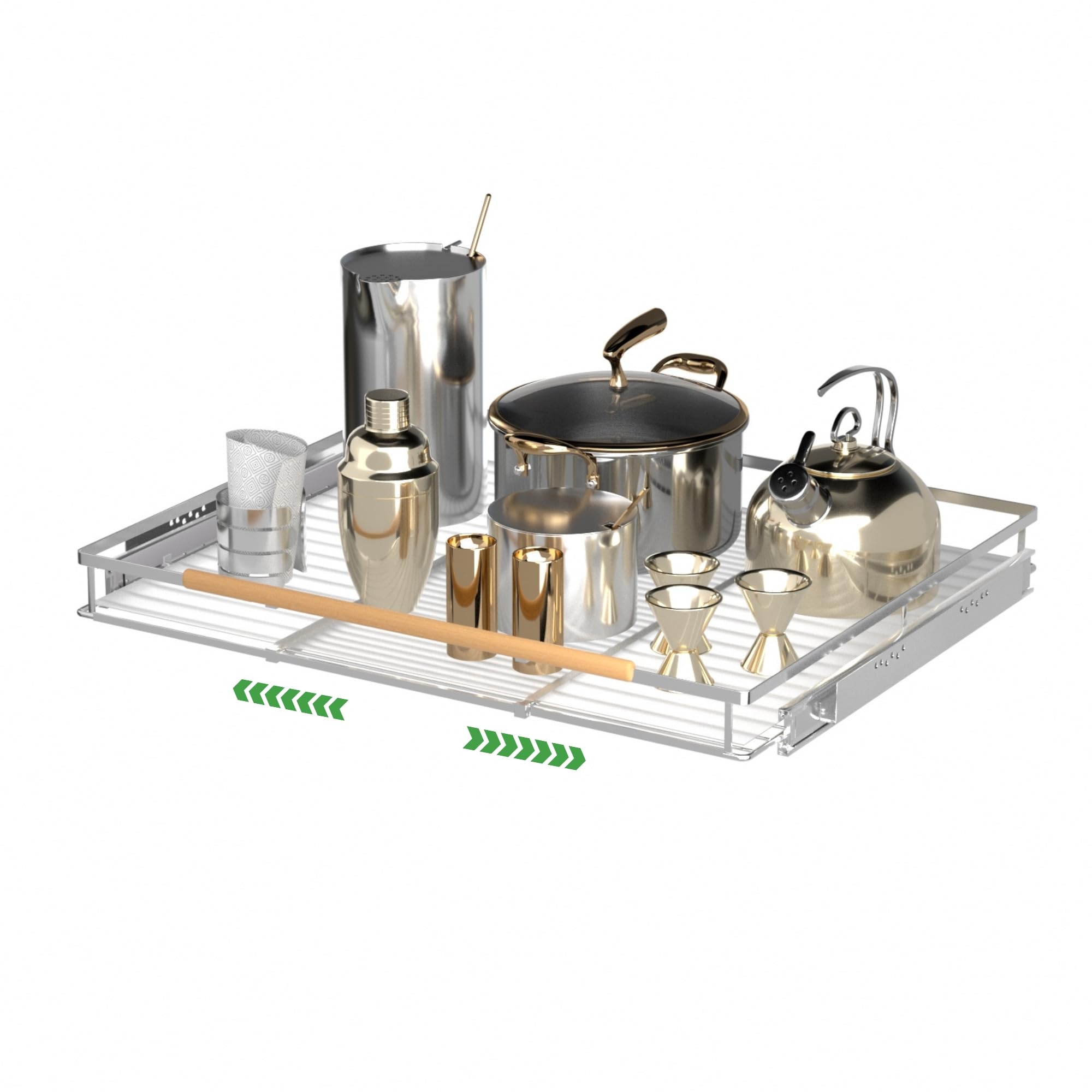 Sofron Pull Out Drawer Cabinet Organizers, Expandable Heavy Duty Slide Out Storage Shelf For Home Kitchen Pantry Cupboard, Adjus