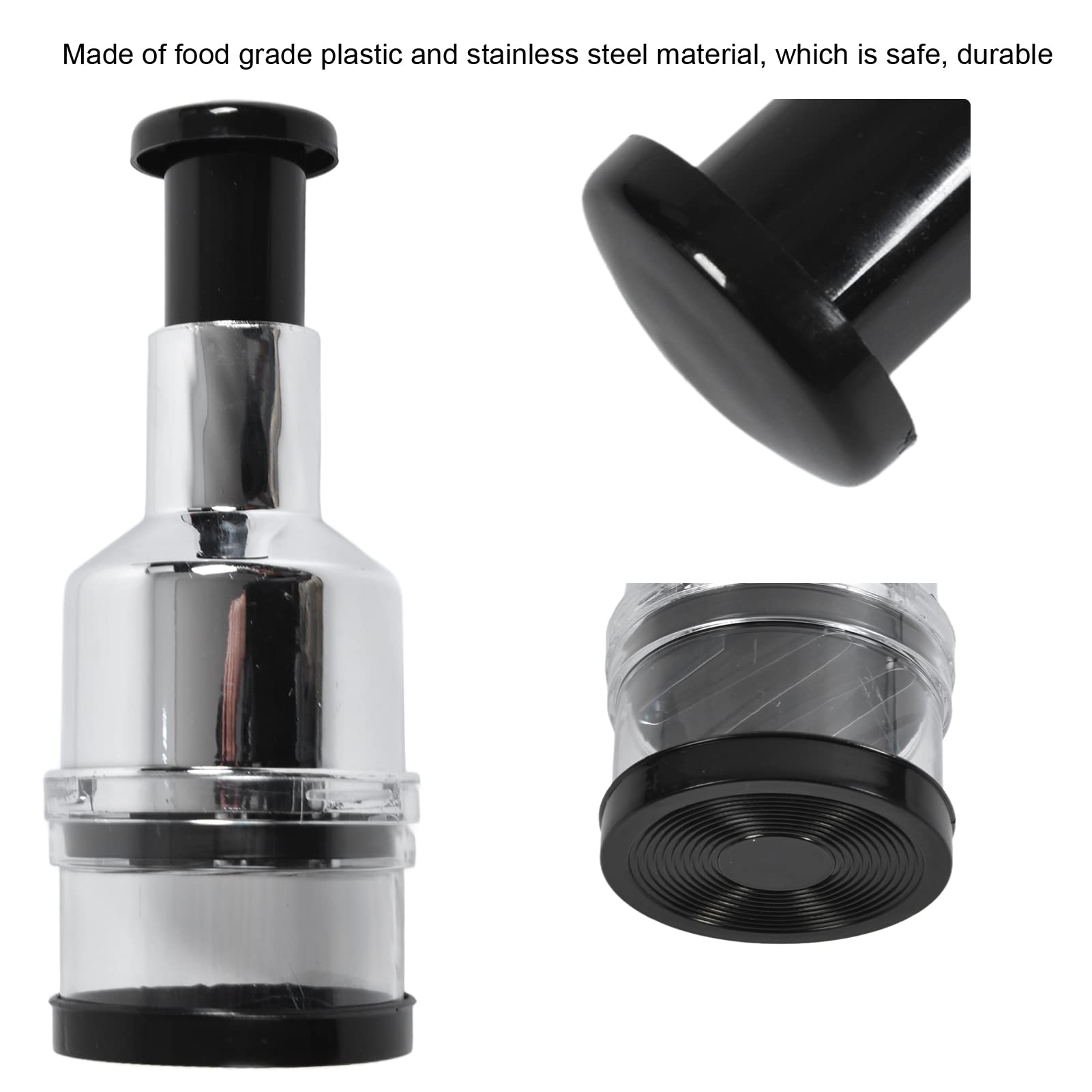 Chiciris Manual Food Chopper, Onion Chopper Hand For Vegetables, Stainless Steel Onion Press Chopper Hand Vegetable Chopper For