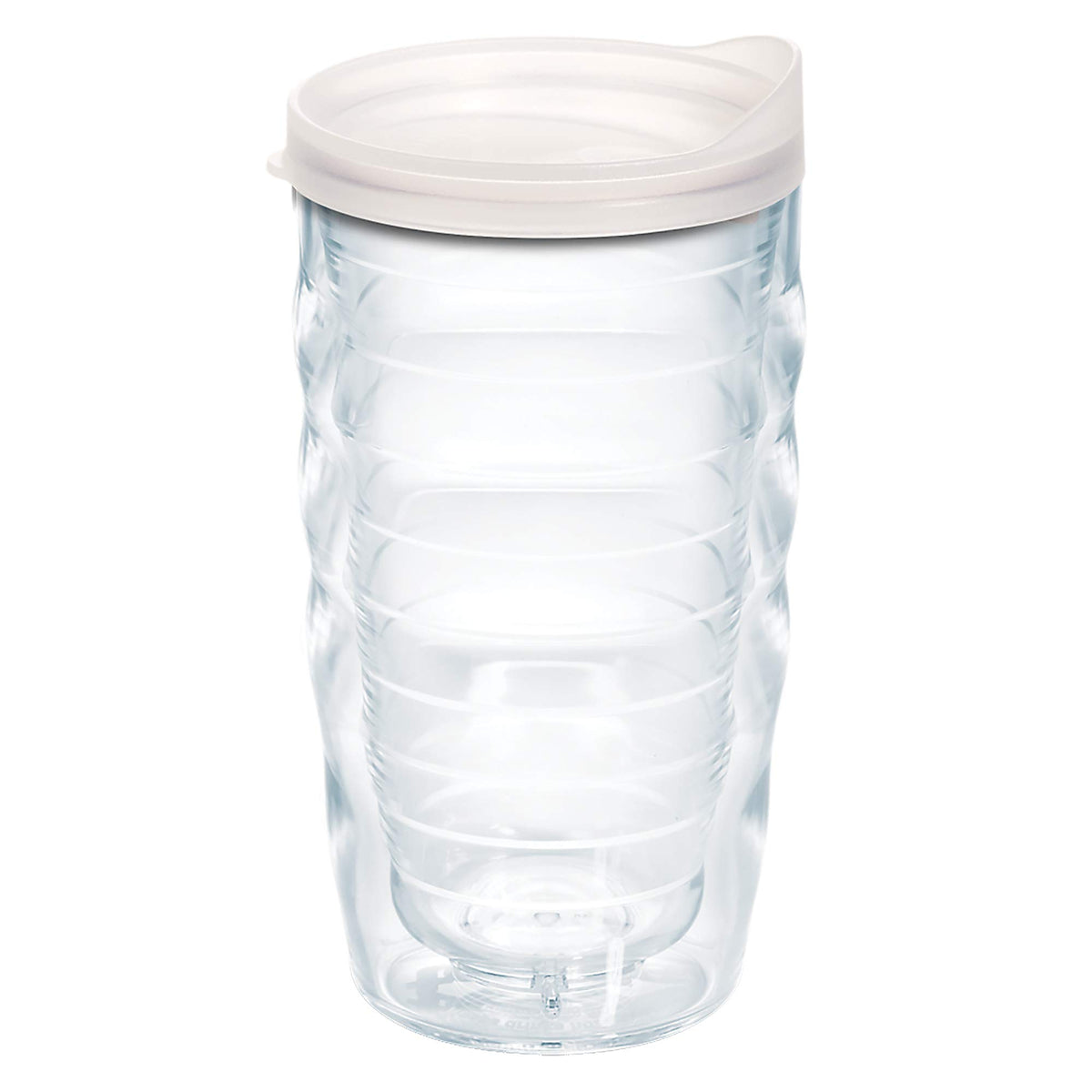 Tervis Clear & Colorful Lidded Made In Usa Double Walled Insulated Tumbler Travel Cup Keeps Drinks Cold & Hot, 10Oz Wavy, Froste