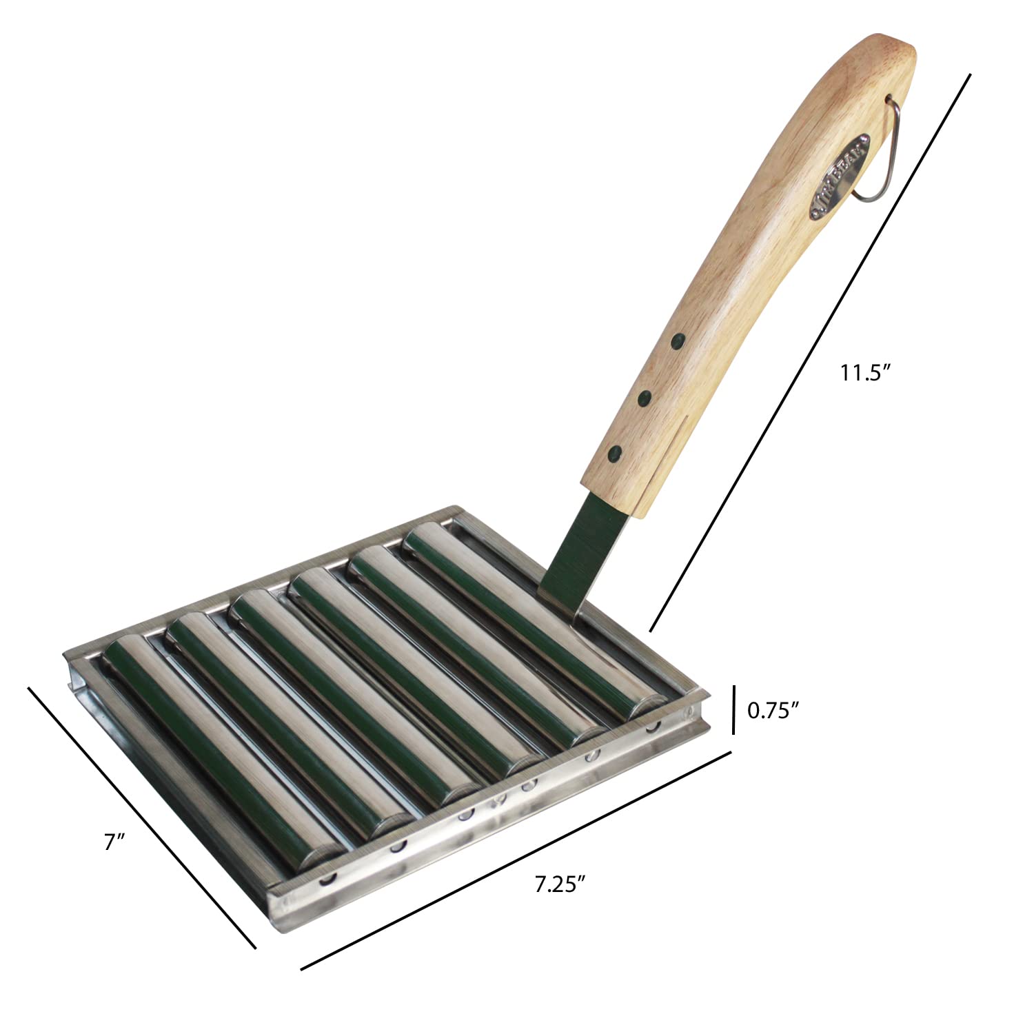 Jim Beam Hot Dog Roller, 11.50''X8.30''X1.80'', Silver
