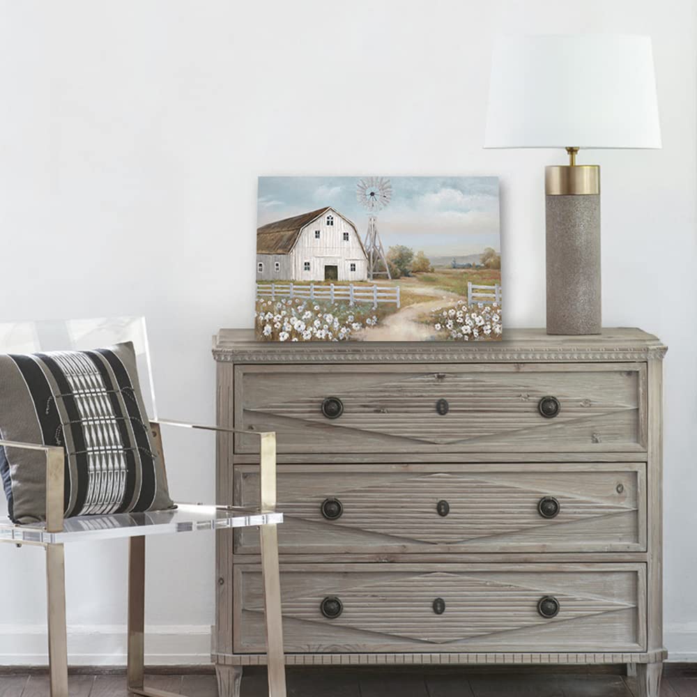 Barn Prints Farmhouse Old Barn Wall Art Handpainted Barn Painting Barn And Flowers Wall Decor Rustic Bedroom Wall Decor Farmhous