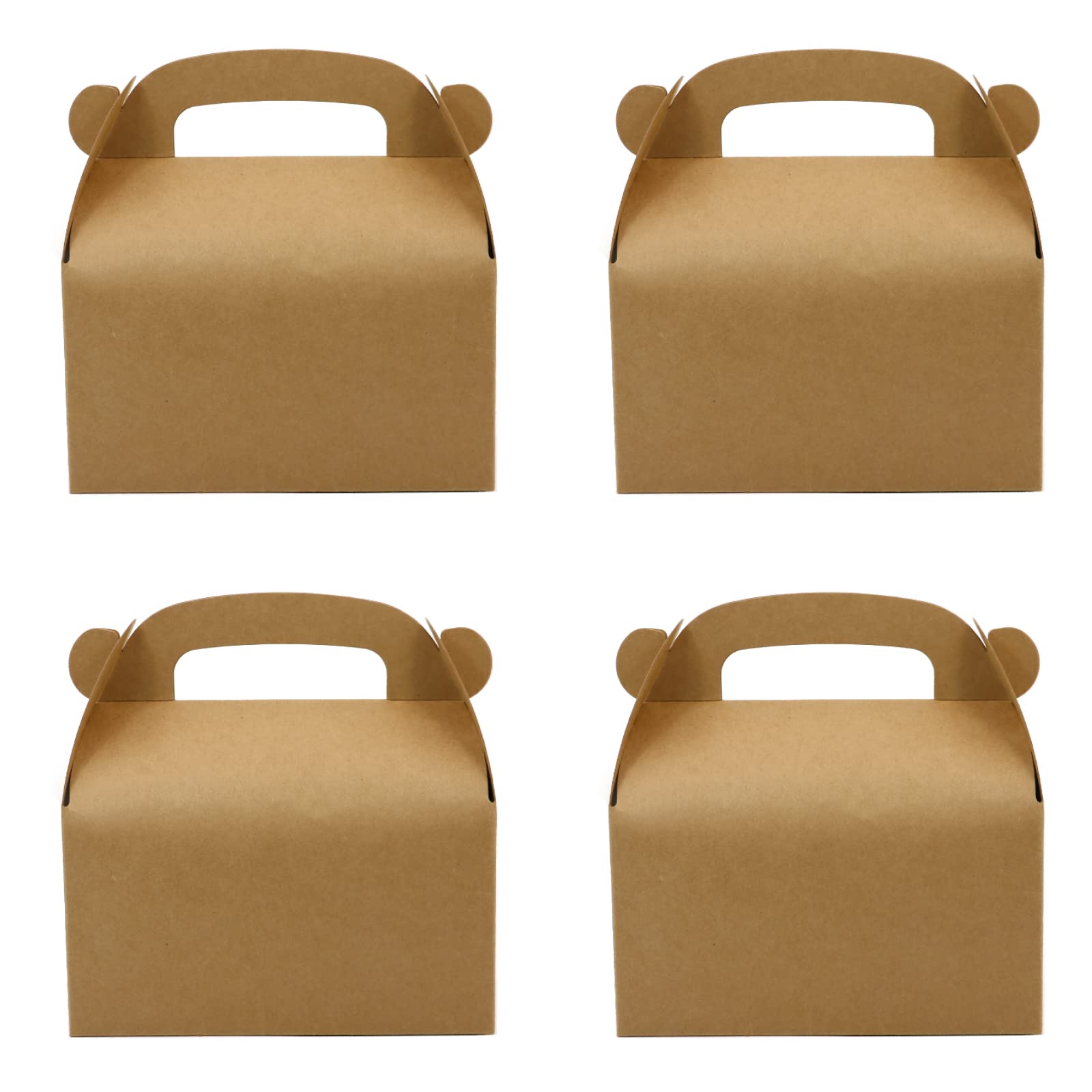 Oletx 24-Pack Brown Party Favor Treat Boxes, Goodie Boxes, Gable Paper Gift Boxes With Handles. Perfect For Birthday, Babyshower