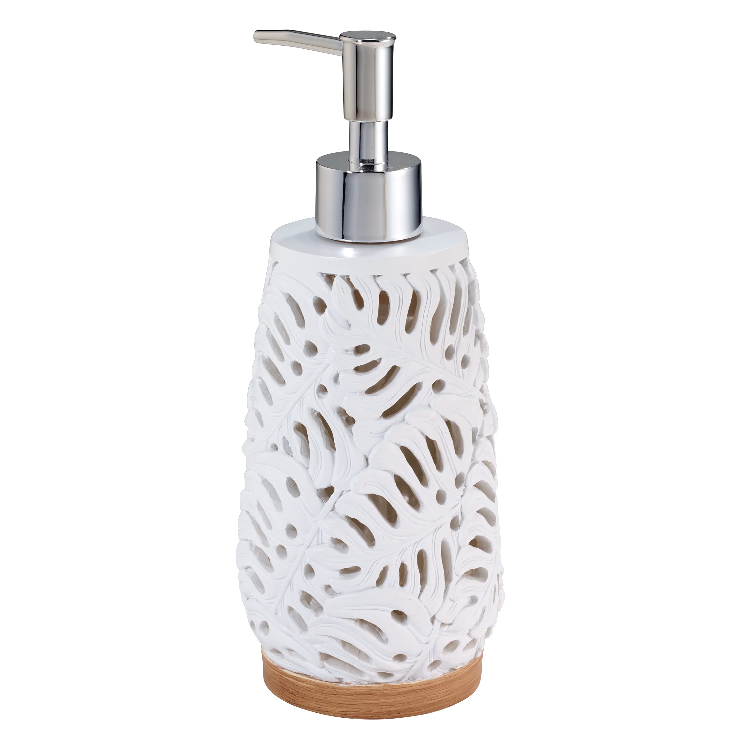 Avanti Linens - Soap Dispenser/Lotion Pump, Palm Tree Leaves Inspired Home Decor (Viva Palm Collection)