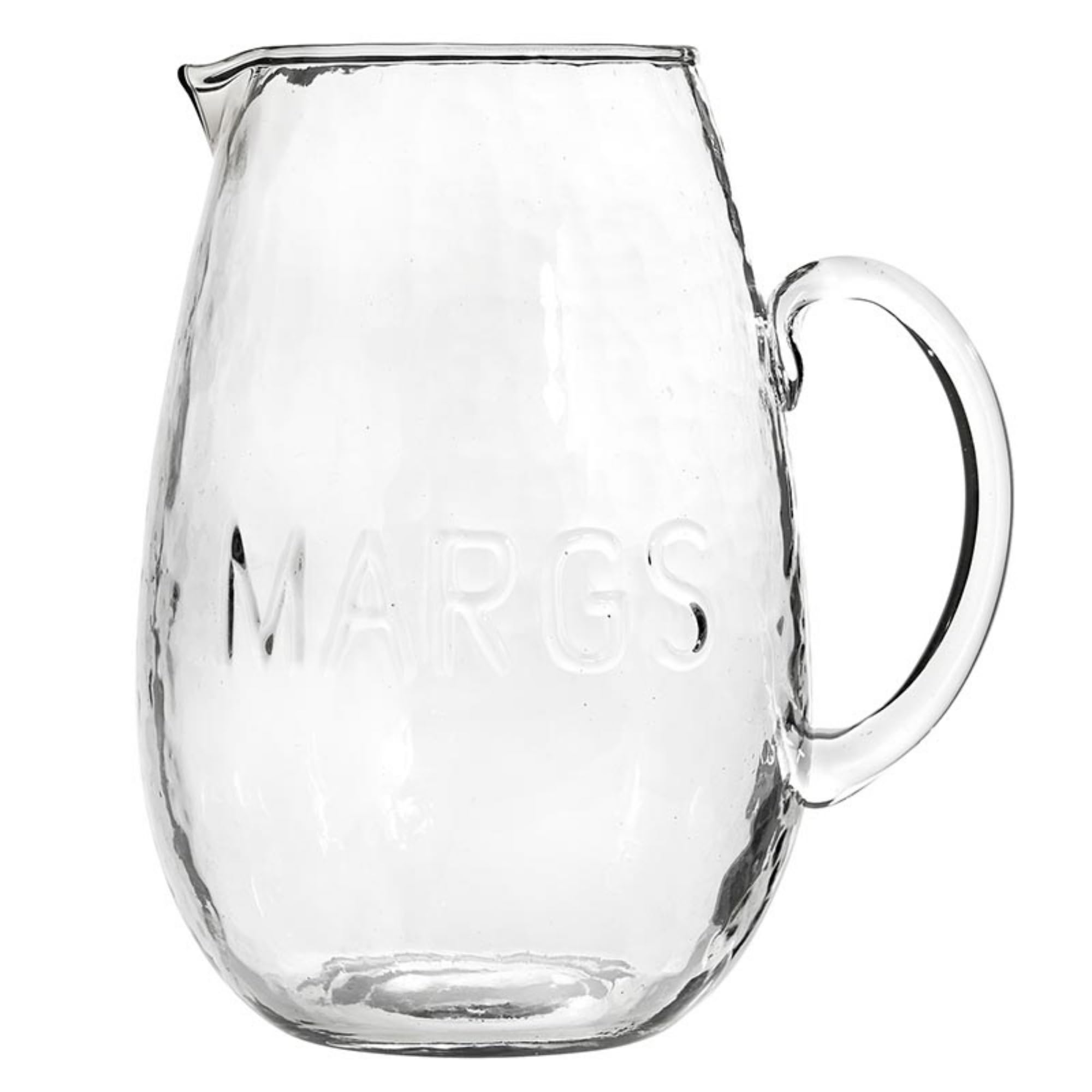 Santa Barbara Design Studio Margarita Pitcher Handcrafted Hammered Glass Drink Holder, 9 Tall, Margs
