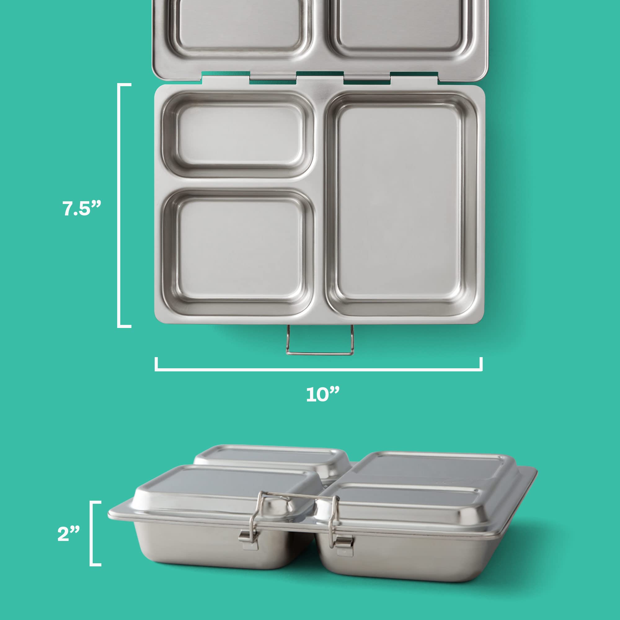 Planetbox Launch Stainless Steel Lunchbox Large Capacity, Eco-Friendly Bento Box For Adults Andteens Perfect For Work, School, A