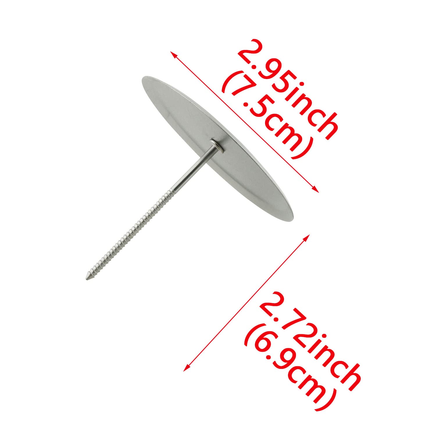 Hjgarden 4Pcs 7.5Cm Stainless Steel Decorating Nails Flower Nail Flowers Making Tools, Cake Flower Decorating Tool, Flower Nails