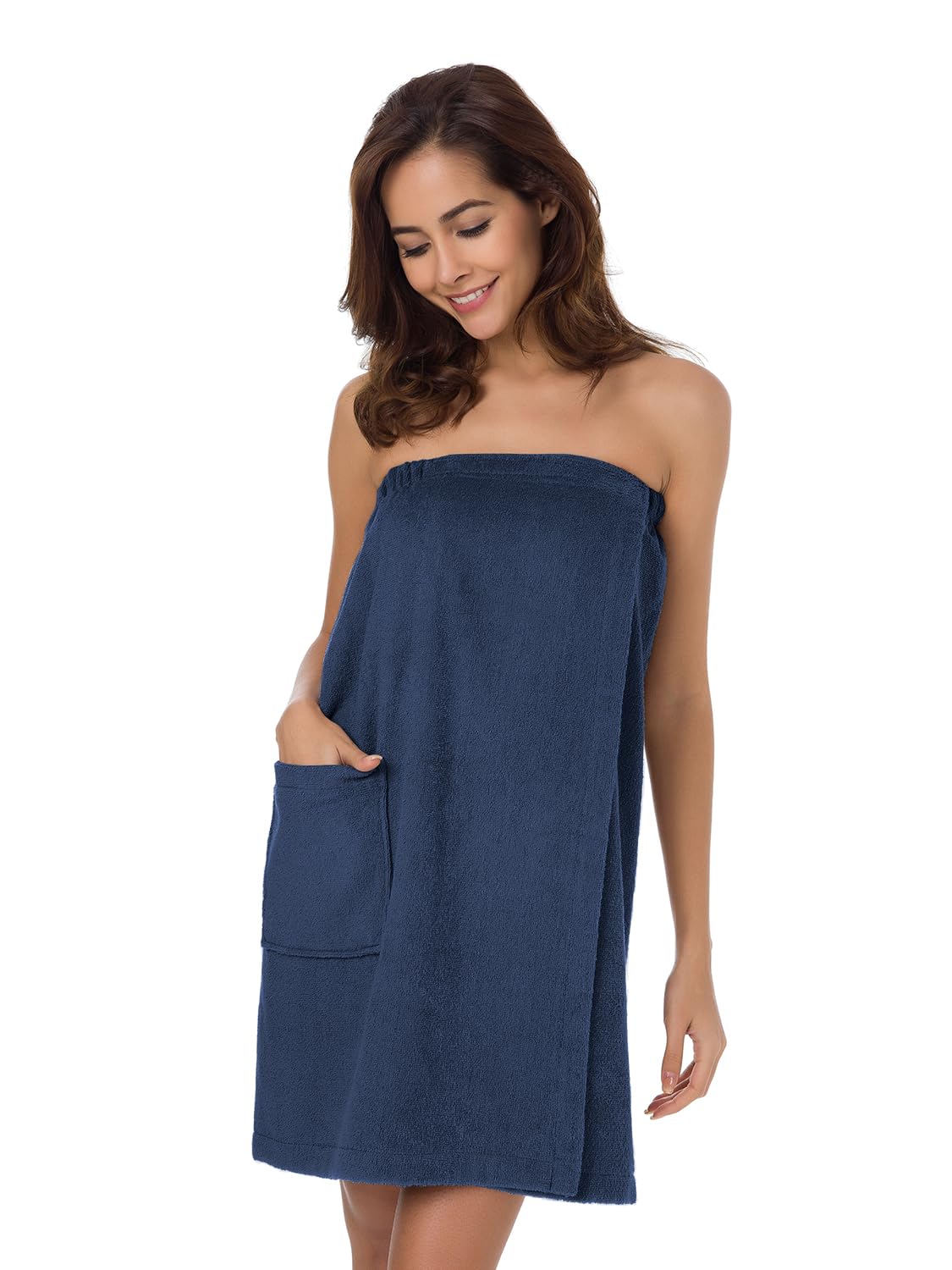 Sioro Towel Wrap For Women Towel Bath Wraps Robe Shower Spa Bathrobes Dress With Adjustable Closure & Pockets