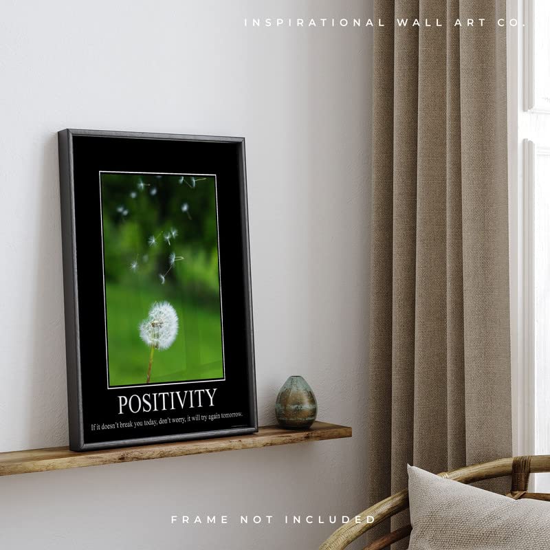 Inspirational Wall Art Co. Positivity Demotivational Poster, 11x14 Inches, Paper, Unframed, Snarky Ironic Office Wall Decor