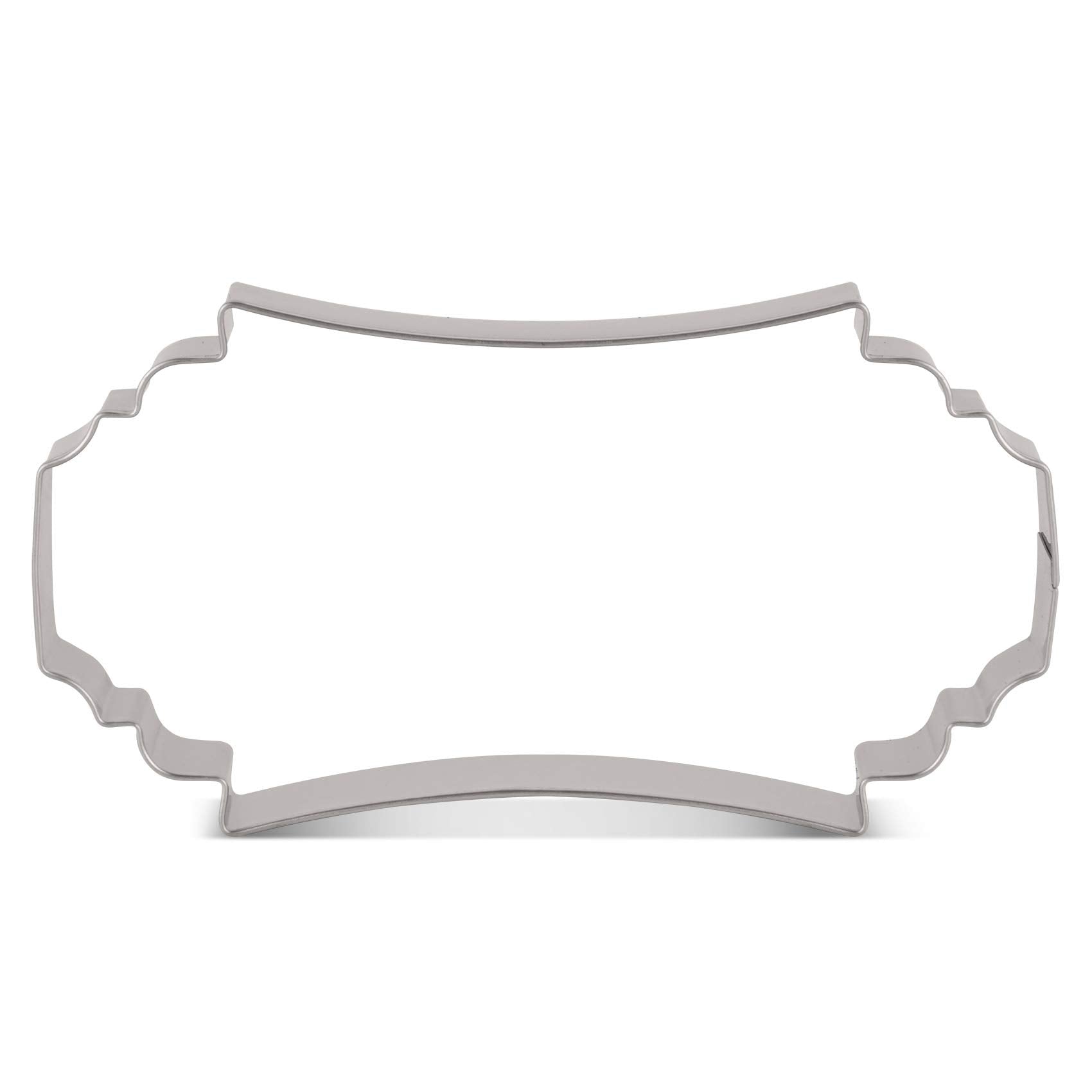Liliao Fancy Plaque Cookie Cutter Frame Sandwich Fondant Biscuit Cutter - 5.1 X 2.7 Inch - Stainless Steel - By Janka