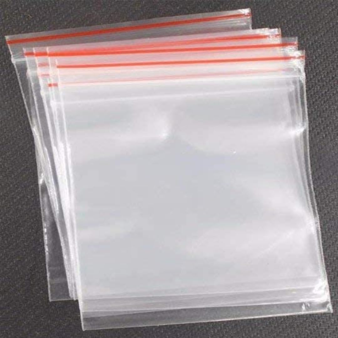 Clear Zip Lock Storage Bags | Pack Of 50 | Reusable Plastic Pouches For Fridge And Freezer Storage (5 Inch X 7 Inch)