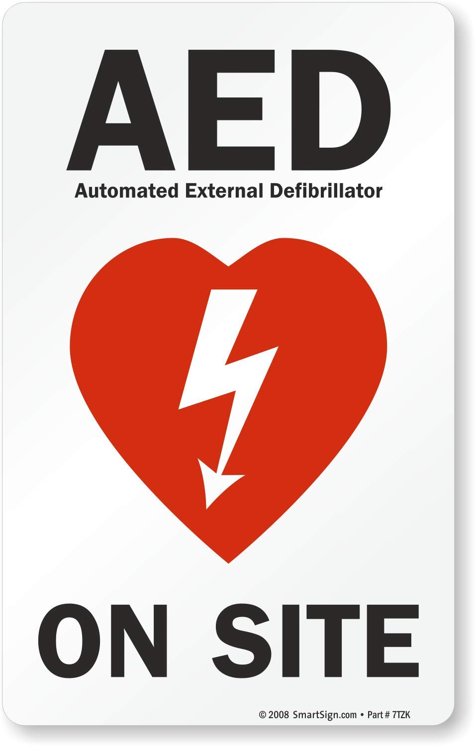 AED on Site Label by SmartSign | 5 x 8 Laminated Vinyl