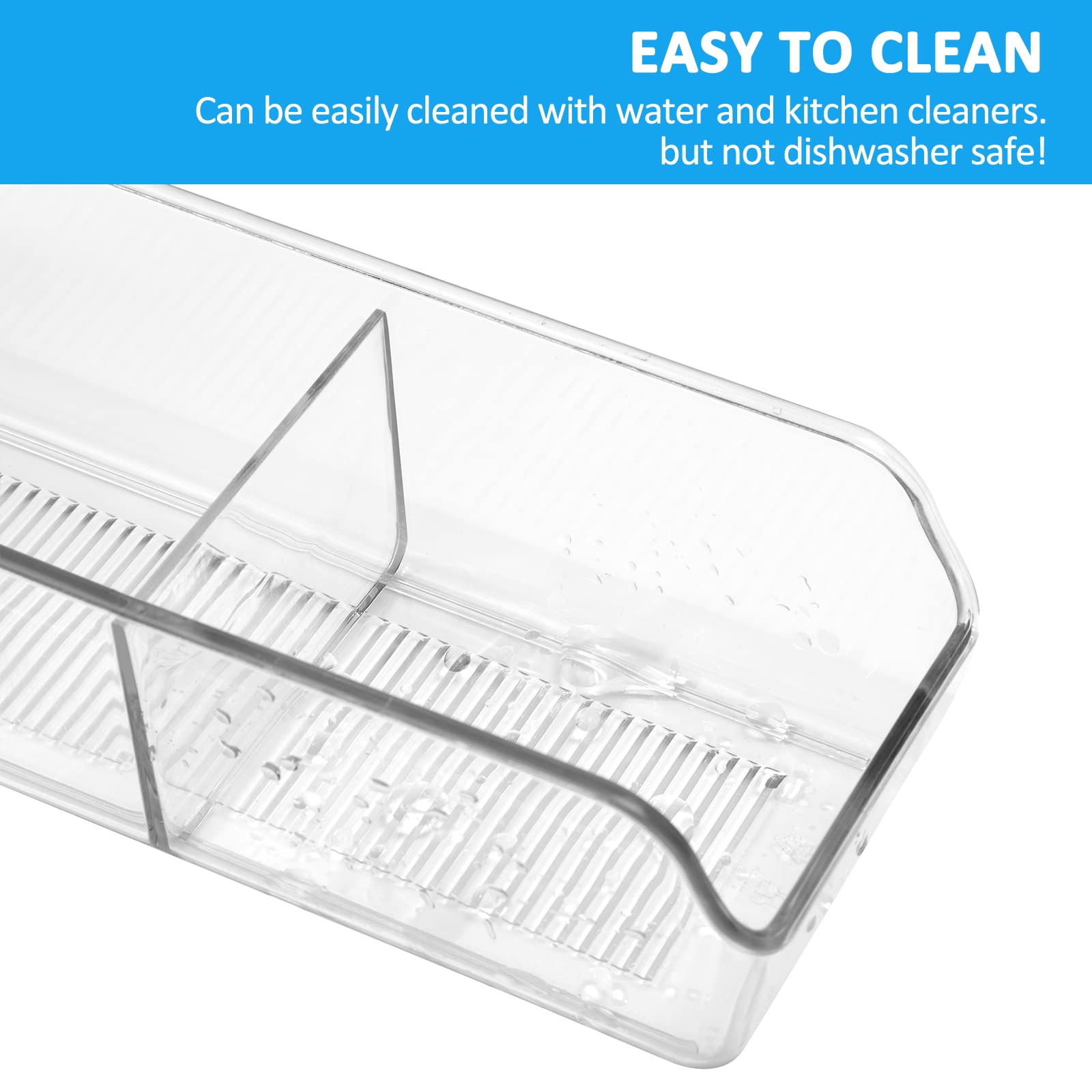 Fucdtefc Tea Bag Organizer, Tea Bag Holder Box Storage Bin, Clear Tea Packet Plastic Drawer, Sugar Packet, Coffee, Condiment, Te