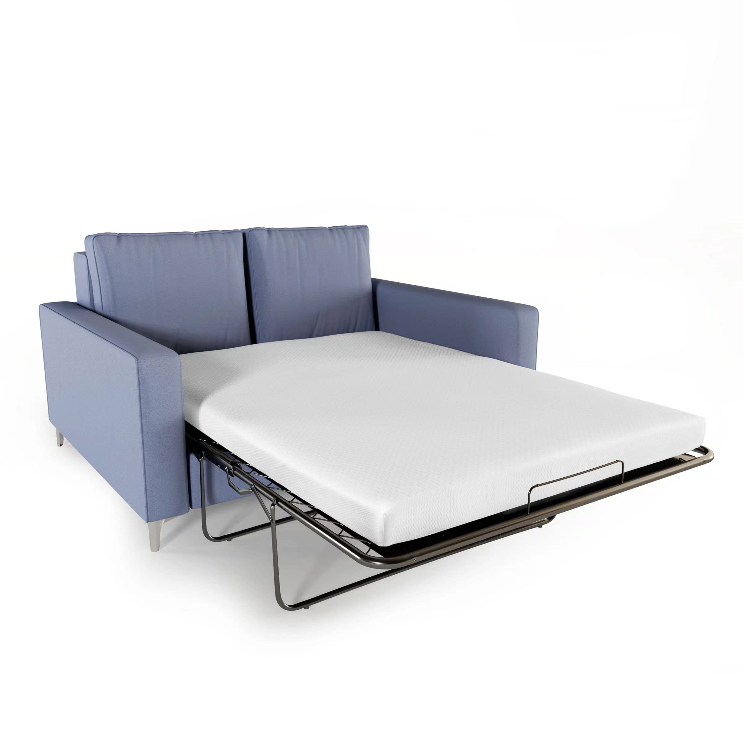 Rinkai-S 4.7 Inch Cool Gel Memory Foam Mattress Replacement With Washable Cover For Sleeper Sofa And Couch Beds, Queen Size, Cer