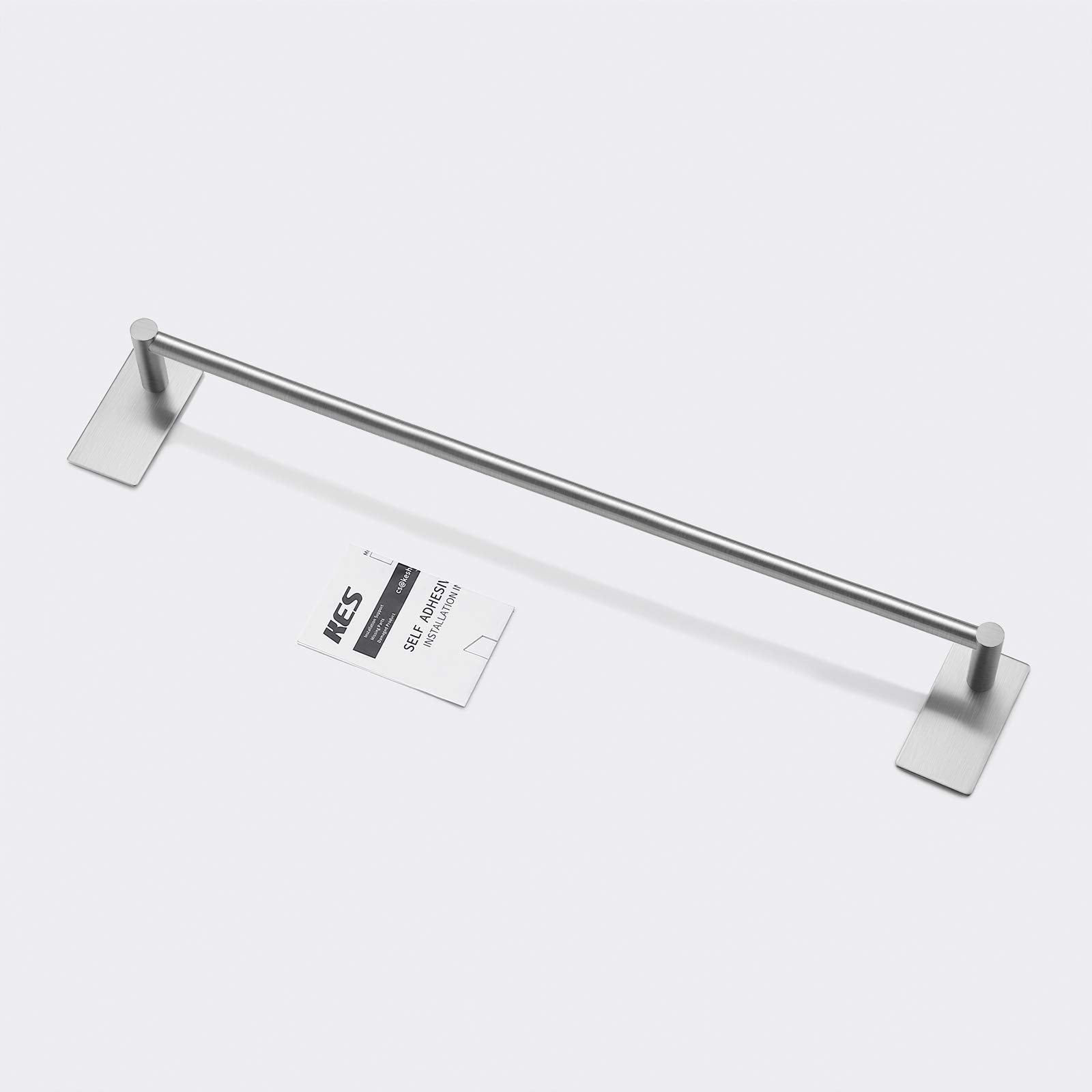 KES Adhesive Towel Bar 20-Inch Bathroom Towel Holder No Drill Stick on Towel Hanger Contemporary Style Wall Mount SUS 304 Stainless Steel Brushed Finish  A7000S50B-2
