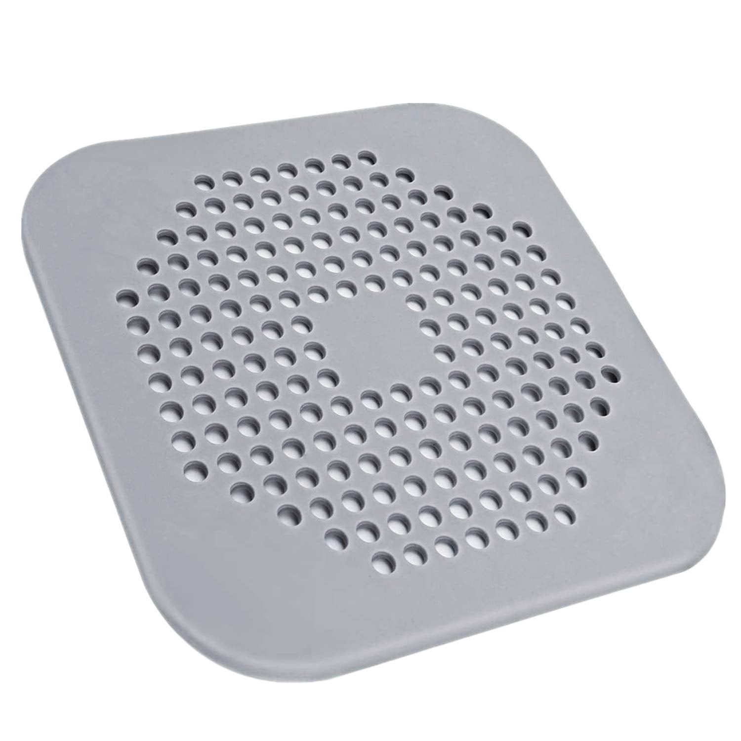 Shanhuyuhui Square Drain Cover Filter Shower Drain Hair Catcher With Suction Cups Silicone Drains Protector Sewer Filter For Bat